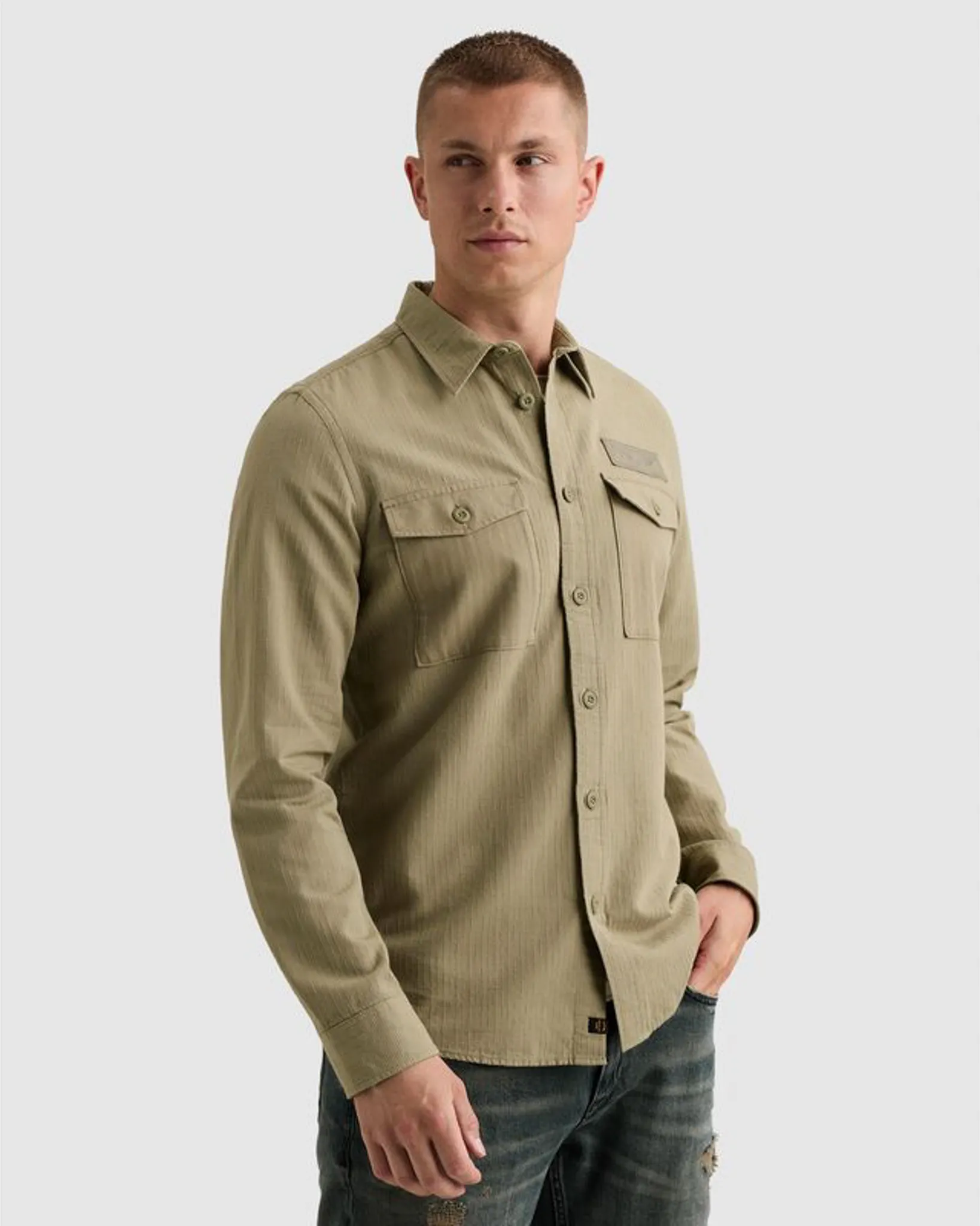 PME Legend Casual overhemd Donker groen 111468-001-L