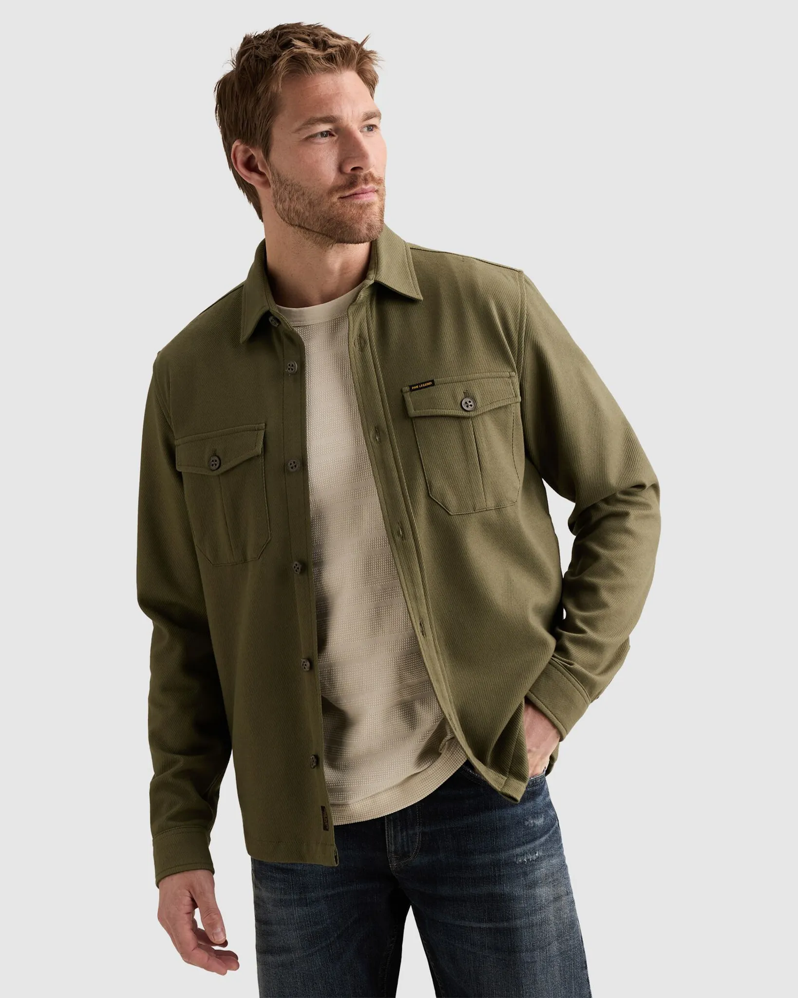PME Legend Overshirt Blauw 111469-001-L