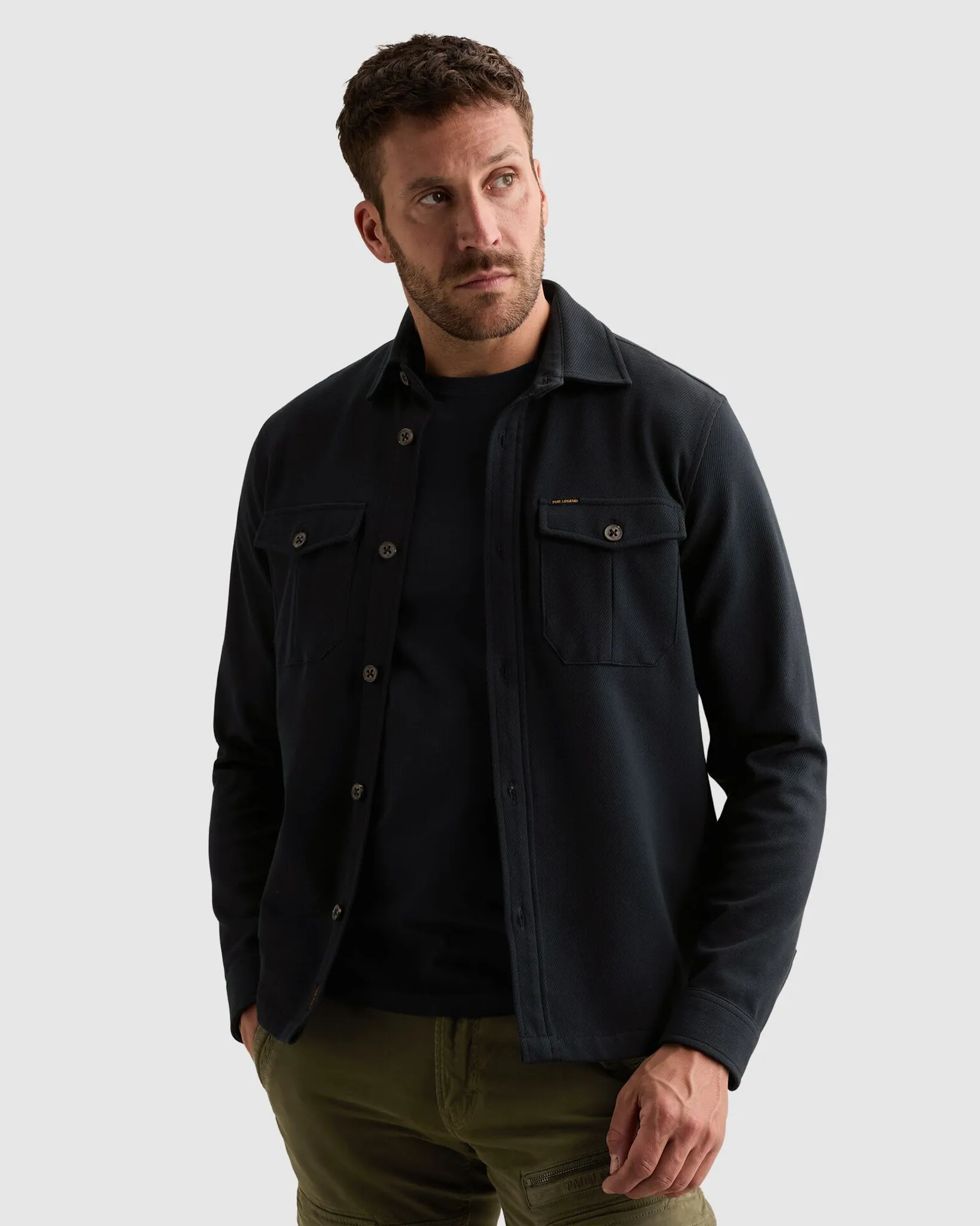 PME Legend Overshirt Blauw 111475-001-L