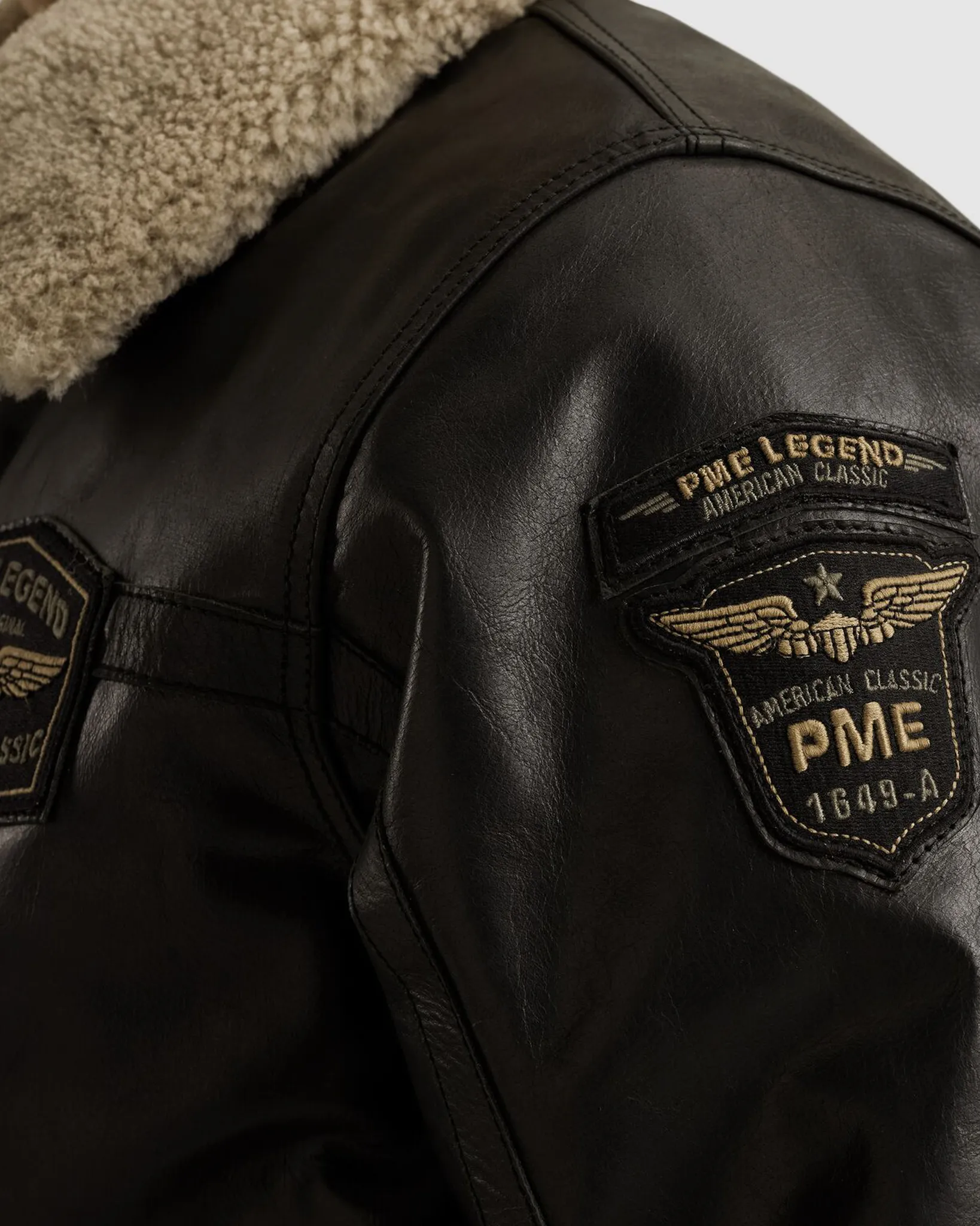 PME Legend Hudson Leren jas Zwart 111486-001-L
