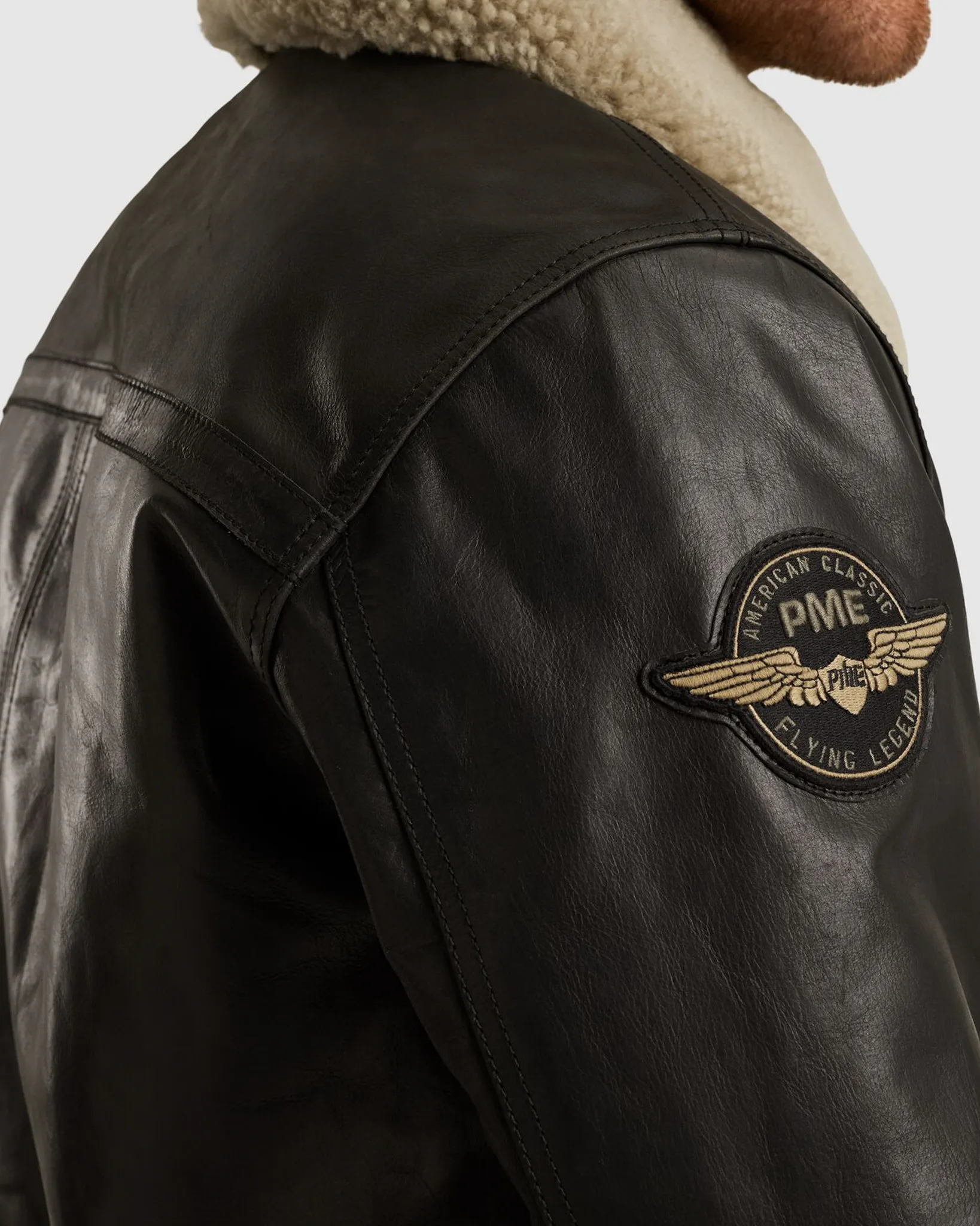 PME Legend Hudson Leren jas Zwart 111486-001-L