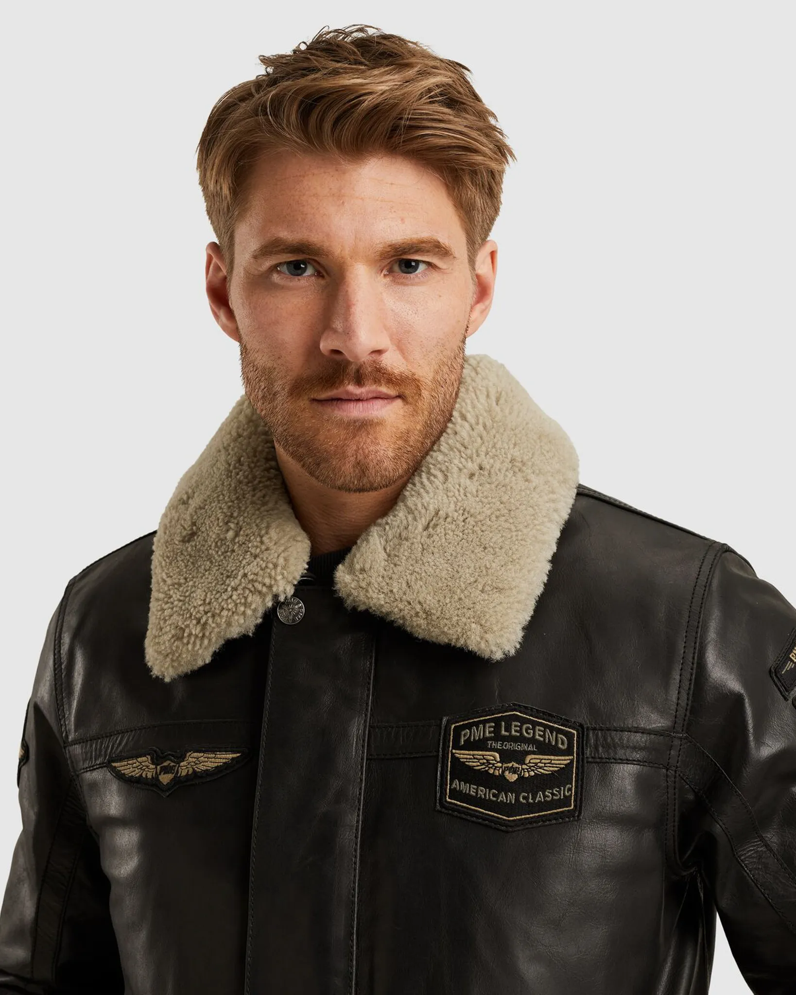 PME Legend Hudson Leren jas Zwart 111486-001-L