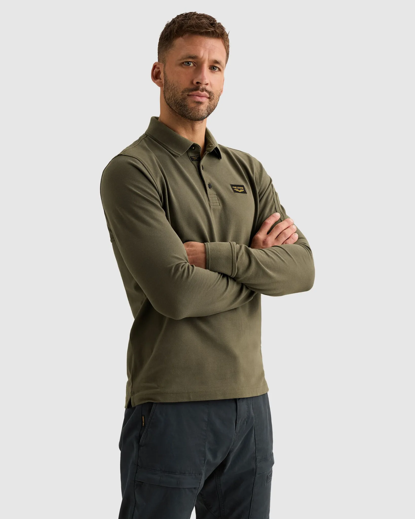PME Legend Polo Lange mouw Blauw 111515-001-L