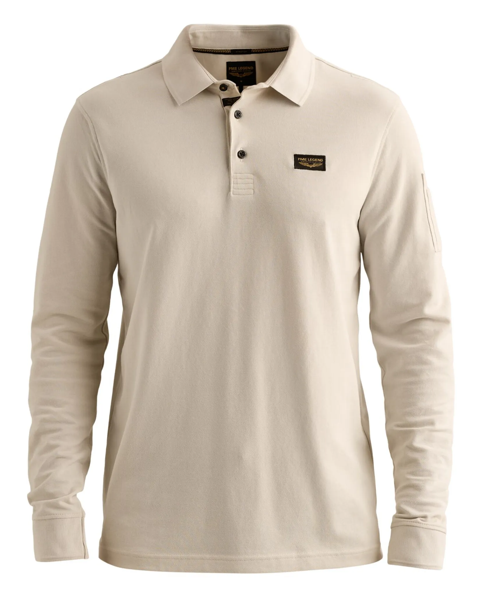 PME Legend Polo Lange mouw Wit 111516-001-L