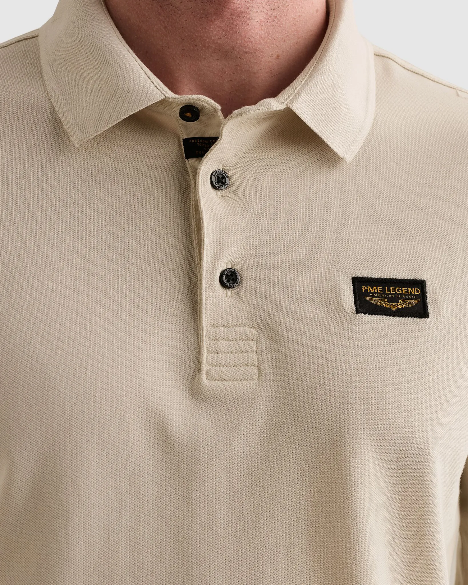 PME Legend Polo Lange mouw Wit 111516-001-L