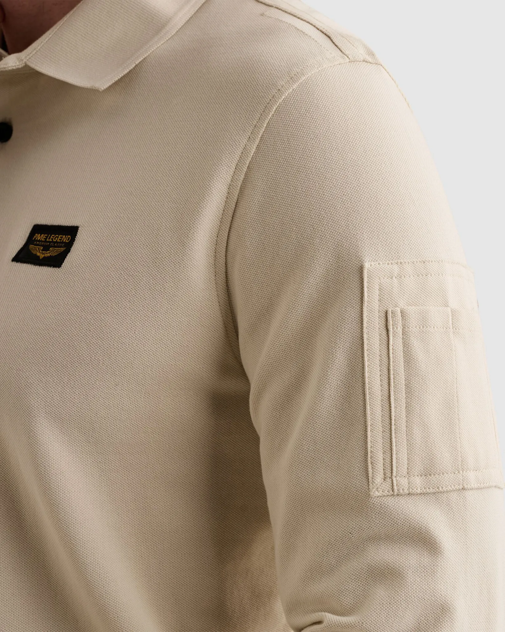 PME Legend Polo Lange mouw Wit 111516-001-L