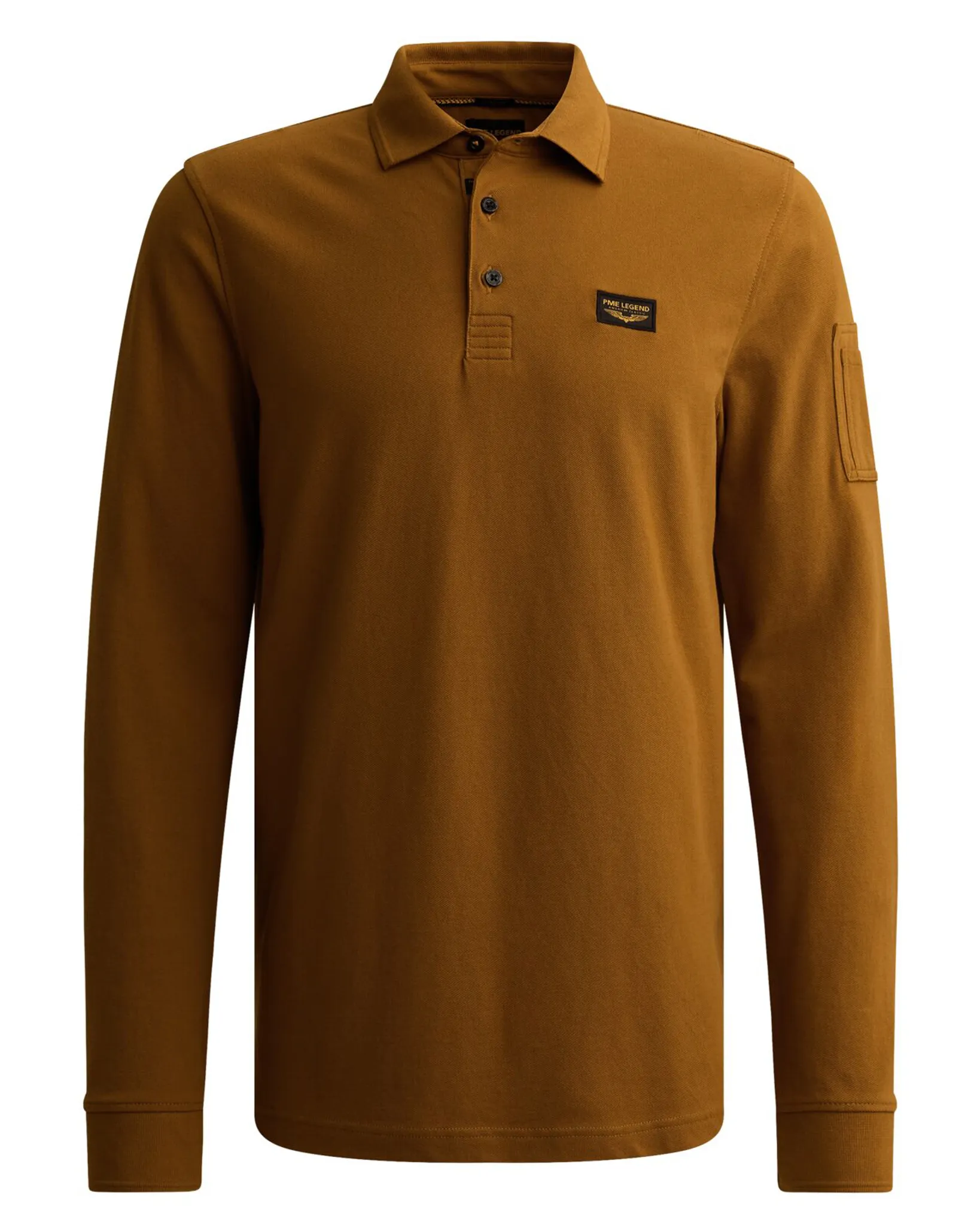 PME Legend Polo Lange mouw Bruin 111517-001-L