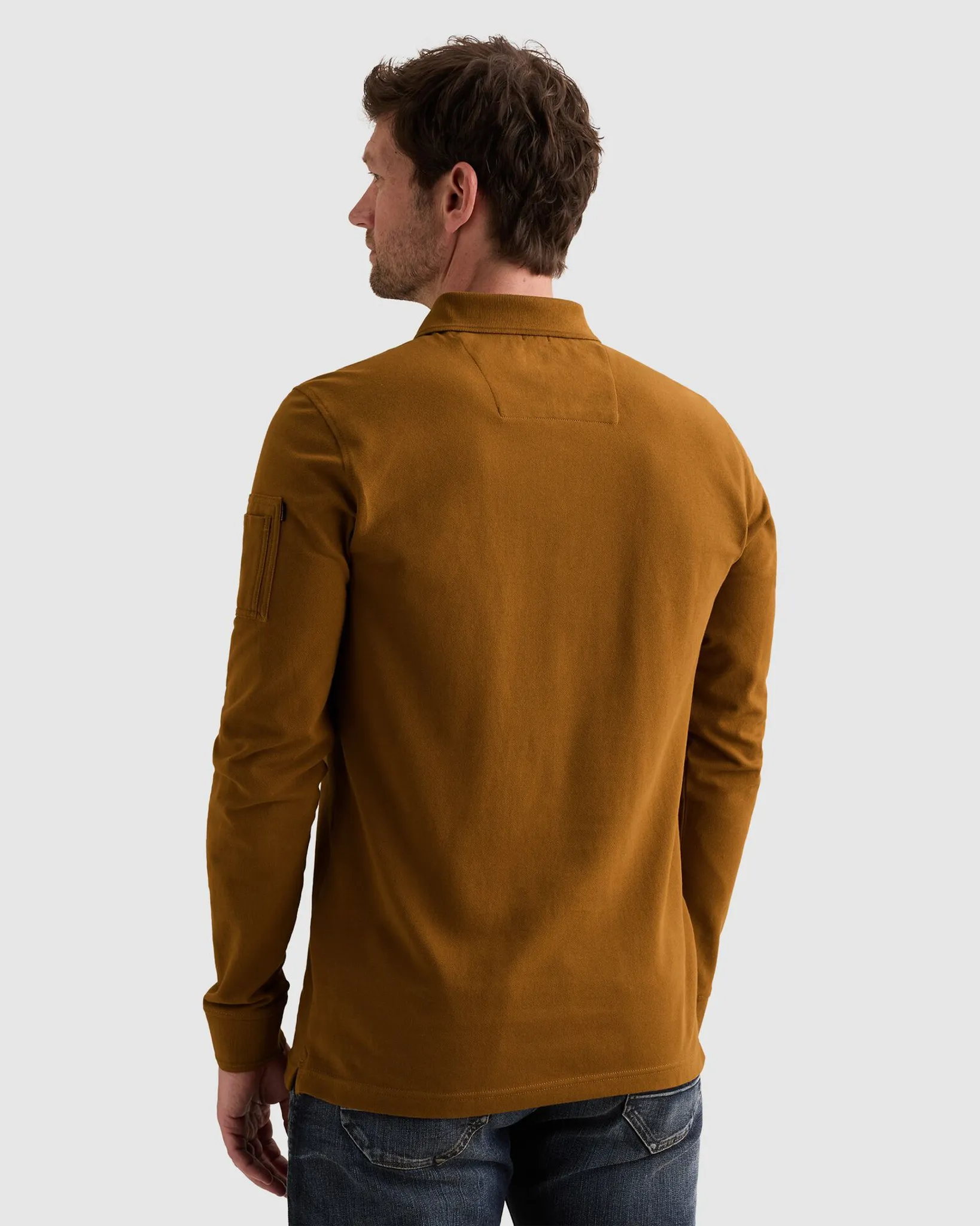 PME Legend Polo Lange mouw Bruin 111517-001-L