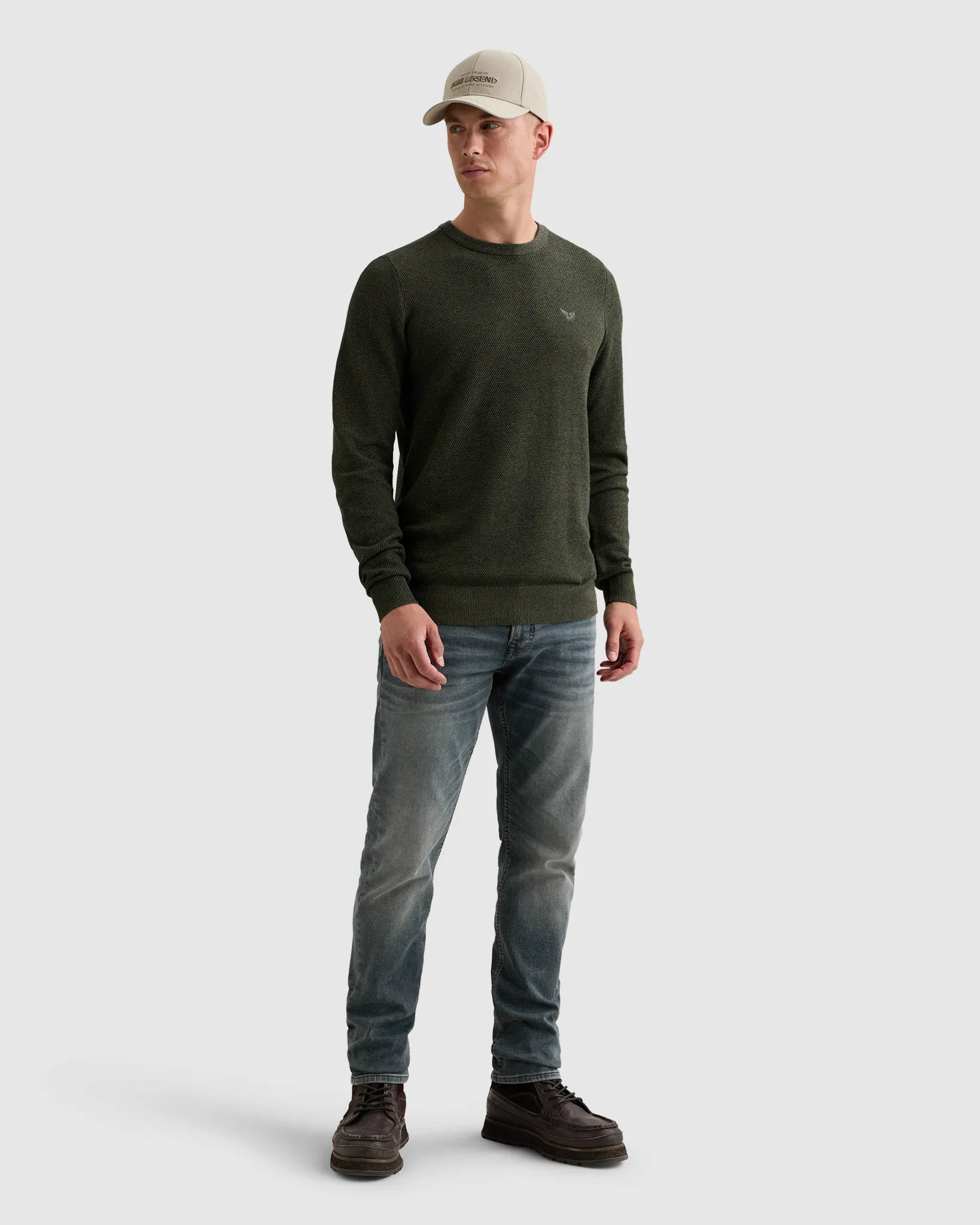 PME Legend Trui ronde hals Groen 111523-001-L