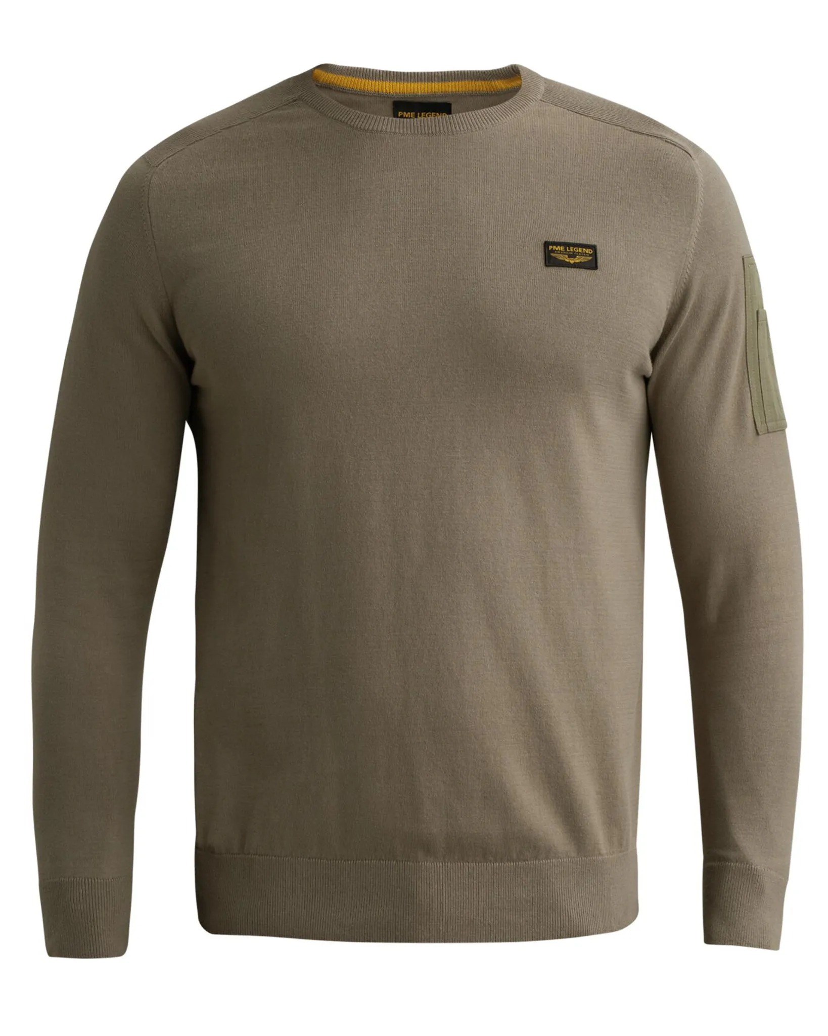 PME Legend Trui ronde hals Donker groen 111526-001-L