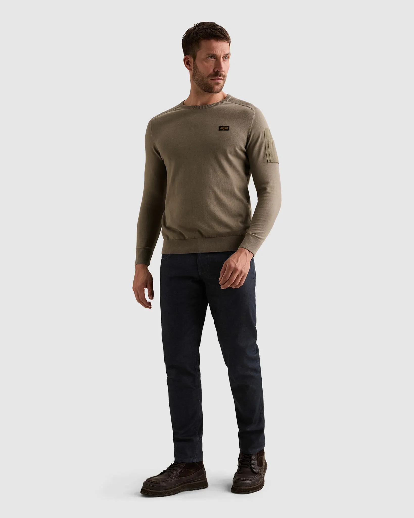 PME Legend Trui ronde hals Donker groen 111526-001-L