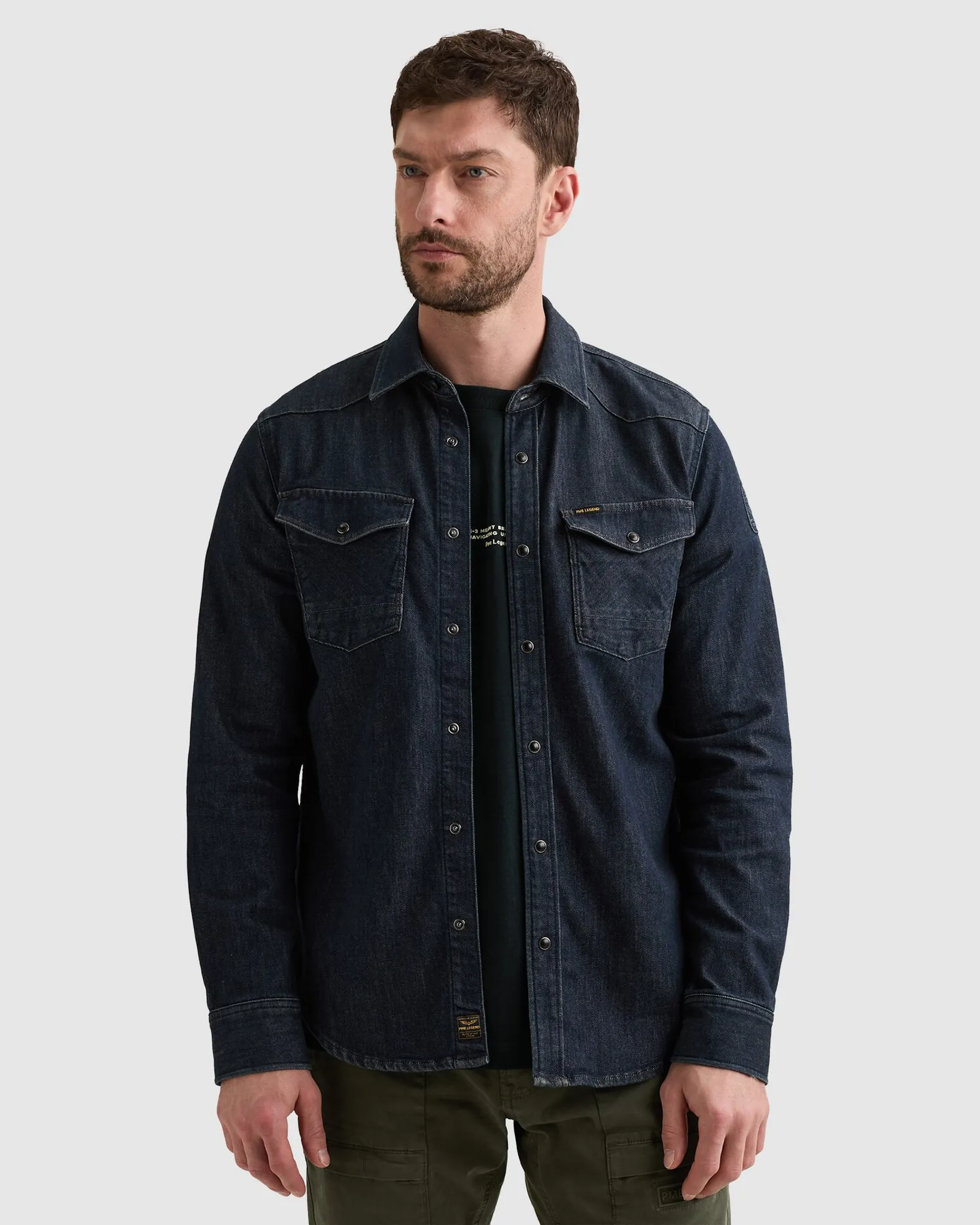 PME Legend Casual Overhemd Blauw 111534-001-L