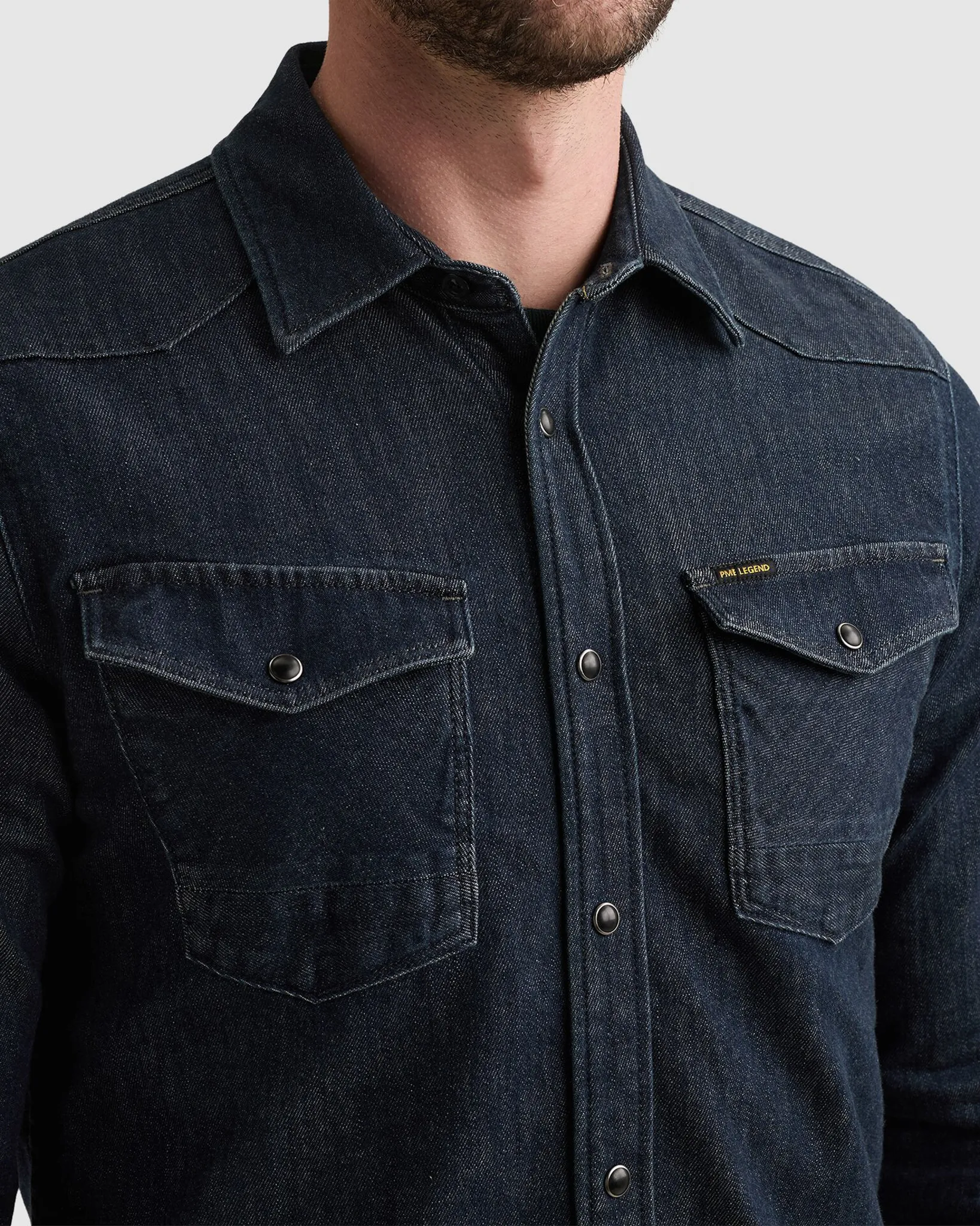 PME Legend Casual Overhemd Blauw 111534-001-L