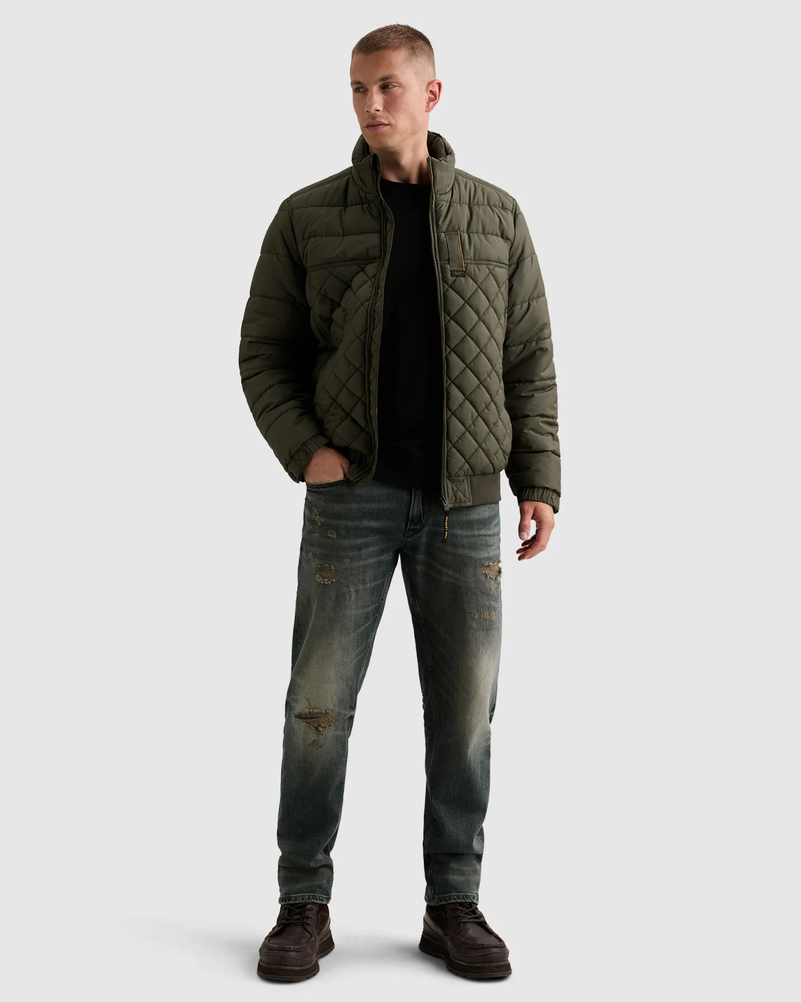 PME Legend Gewatteerde jas Cargo Glider Grijs 111542-001-L