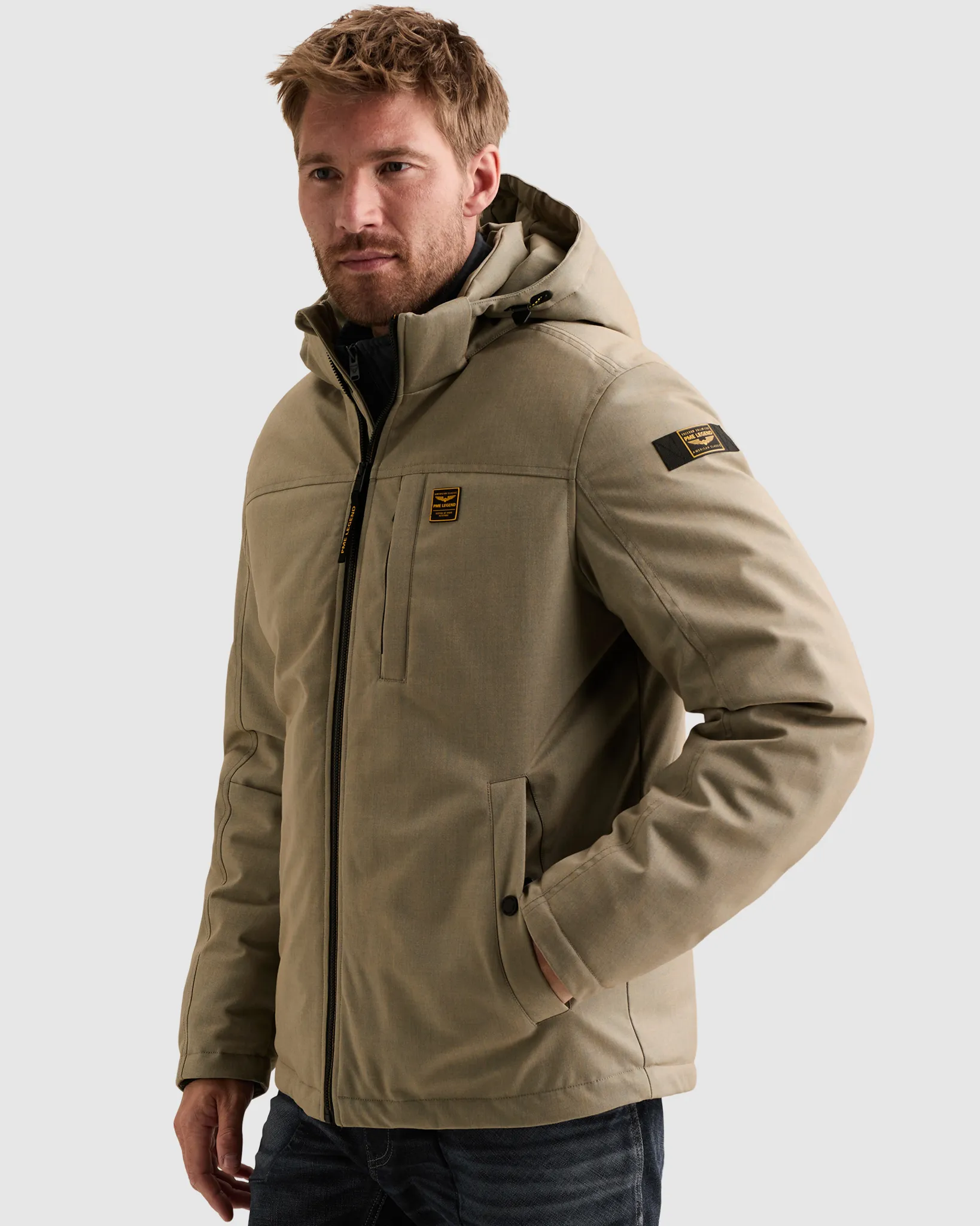 PME Legend Gewatteerde jas Strator Beige 111546-001-L