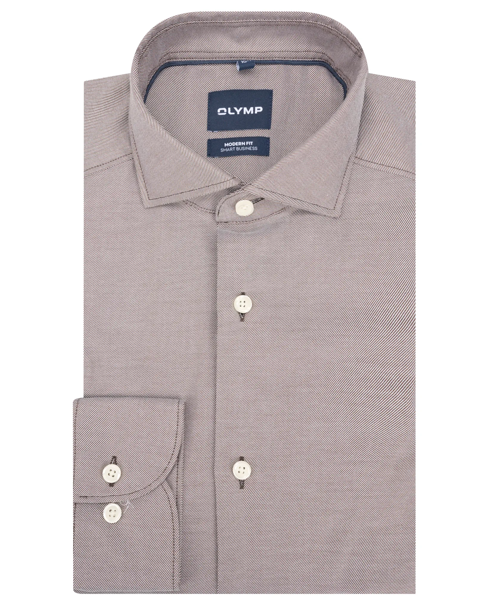 OLYMP Business overhemd Bruin 111781-001-39