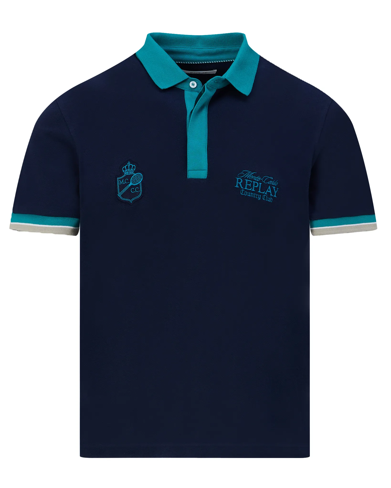 Replay Polo Monaco Blauw 111801-001-L