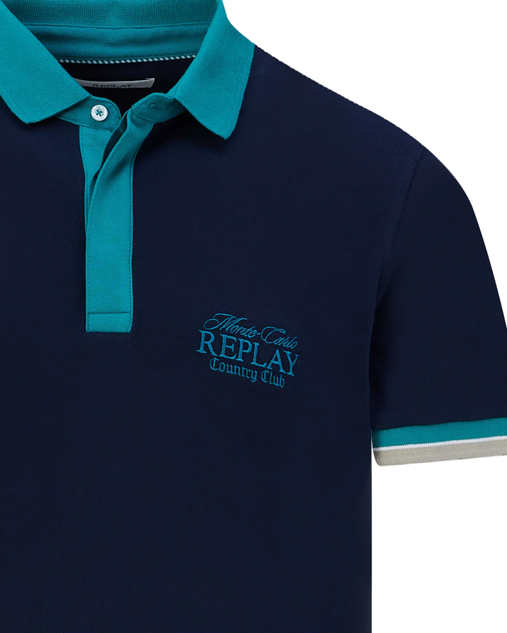 Replay Polo Monaco Blauw 111801-001-L