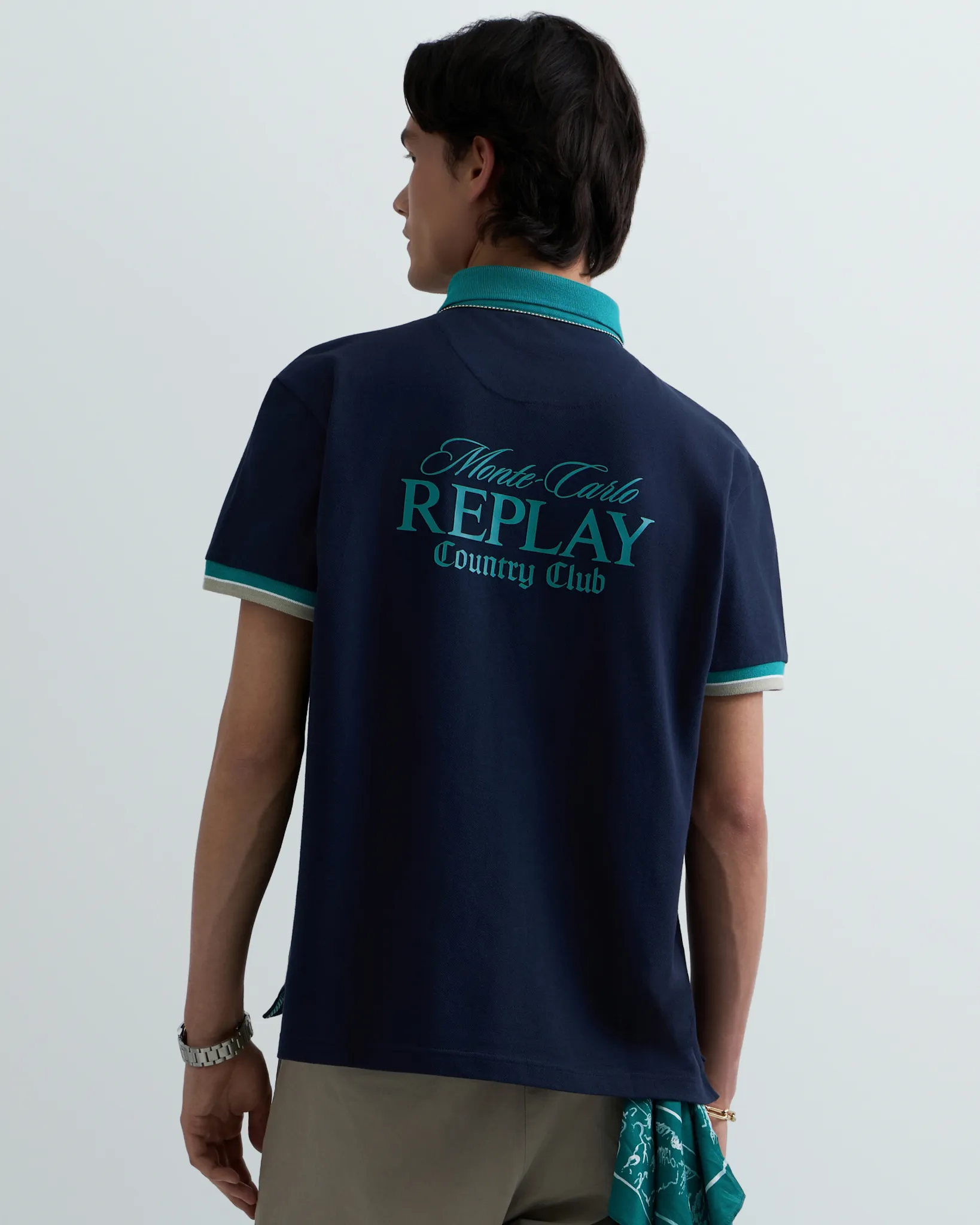Replay Polo Monaco Blauw 111801-001-L
