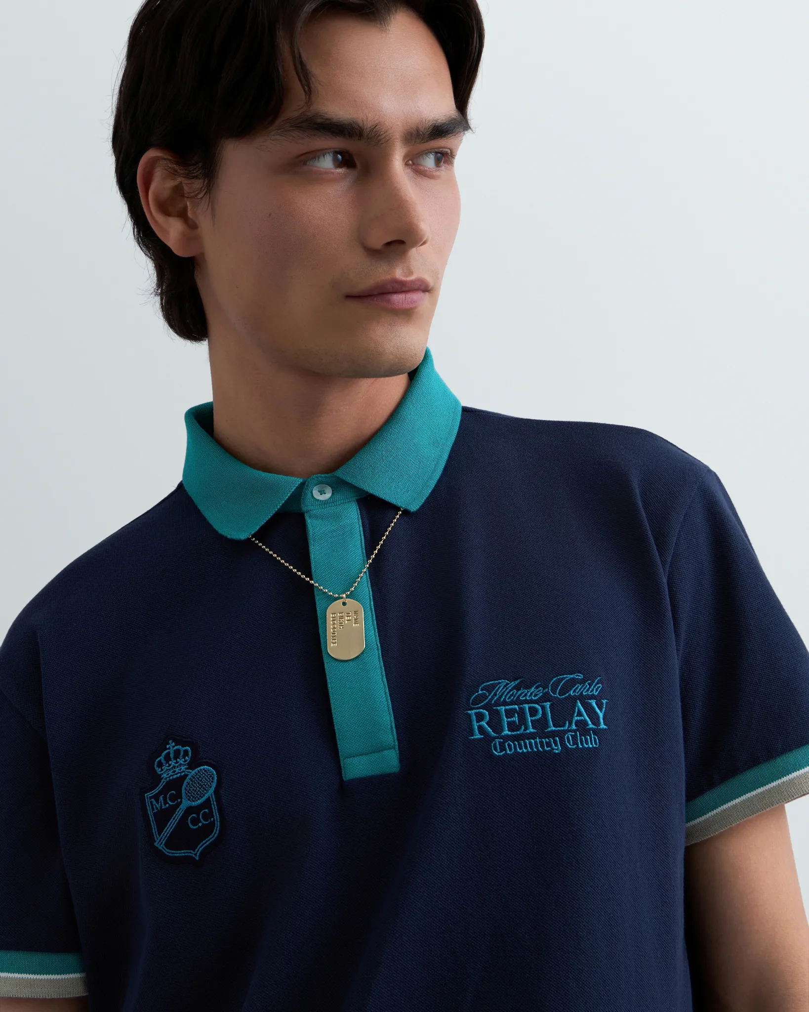 Replay Polo Monaco Blauw 111801-001-L