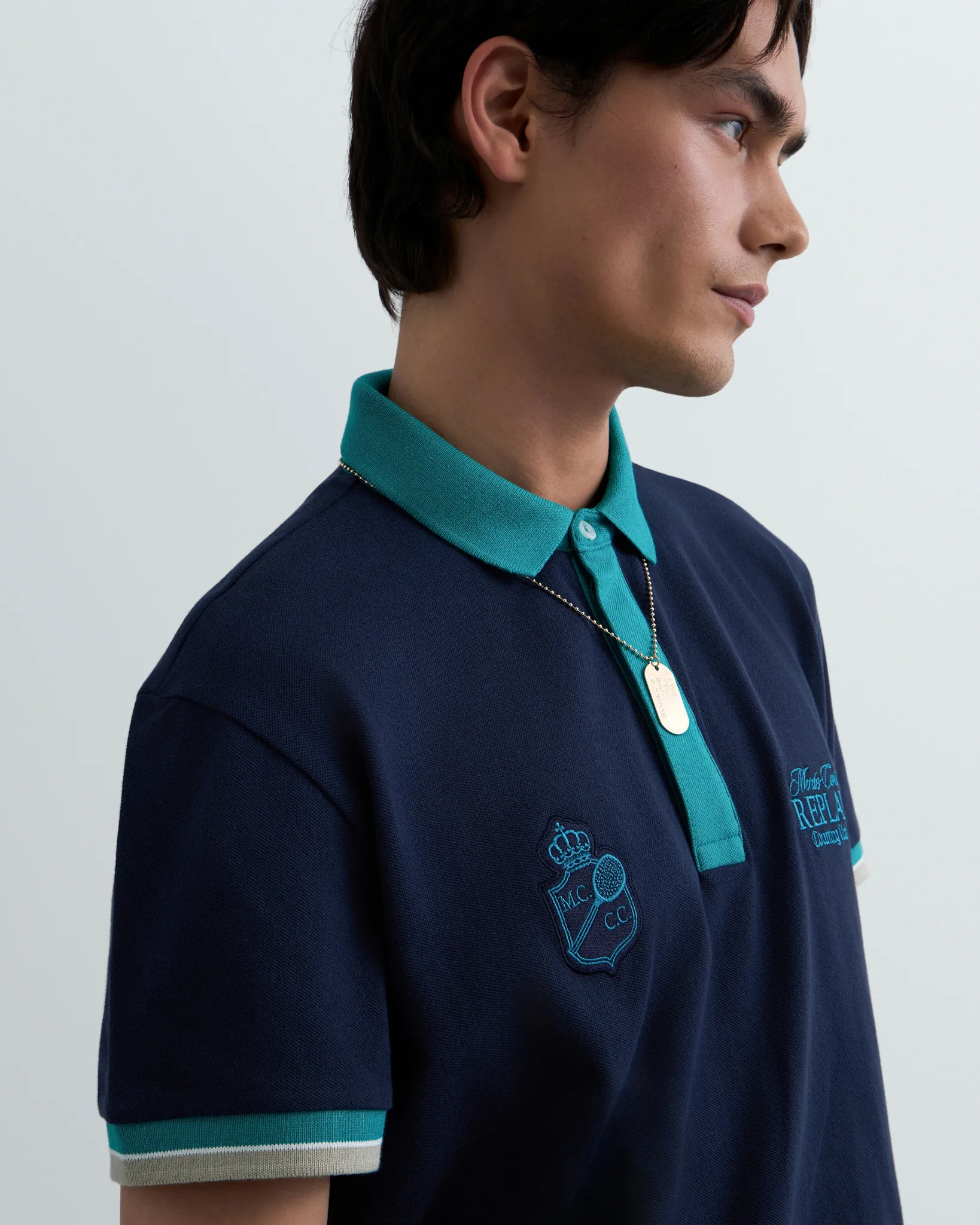 Replay Polo Monaco Blauw 111801-001-L