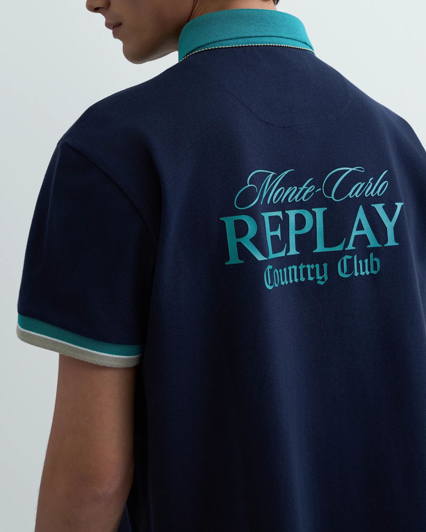 Replay Polo Monaco Blauw 111801-001-L