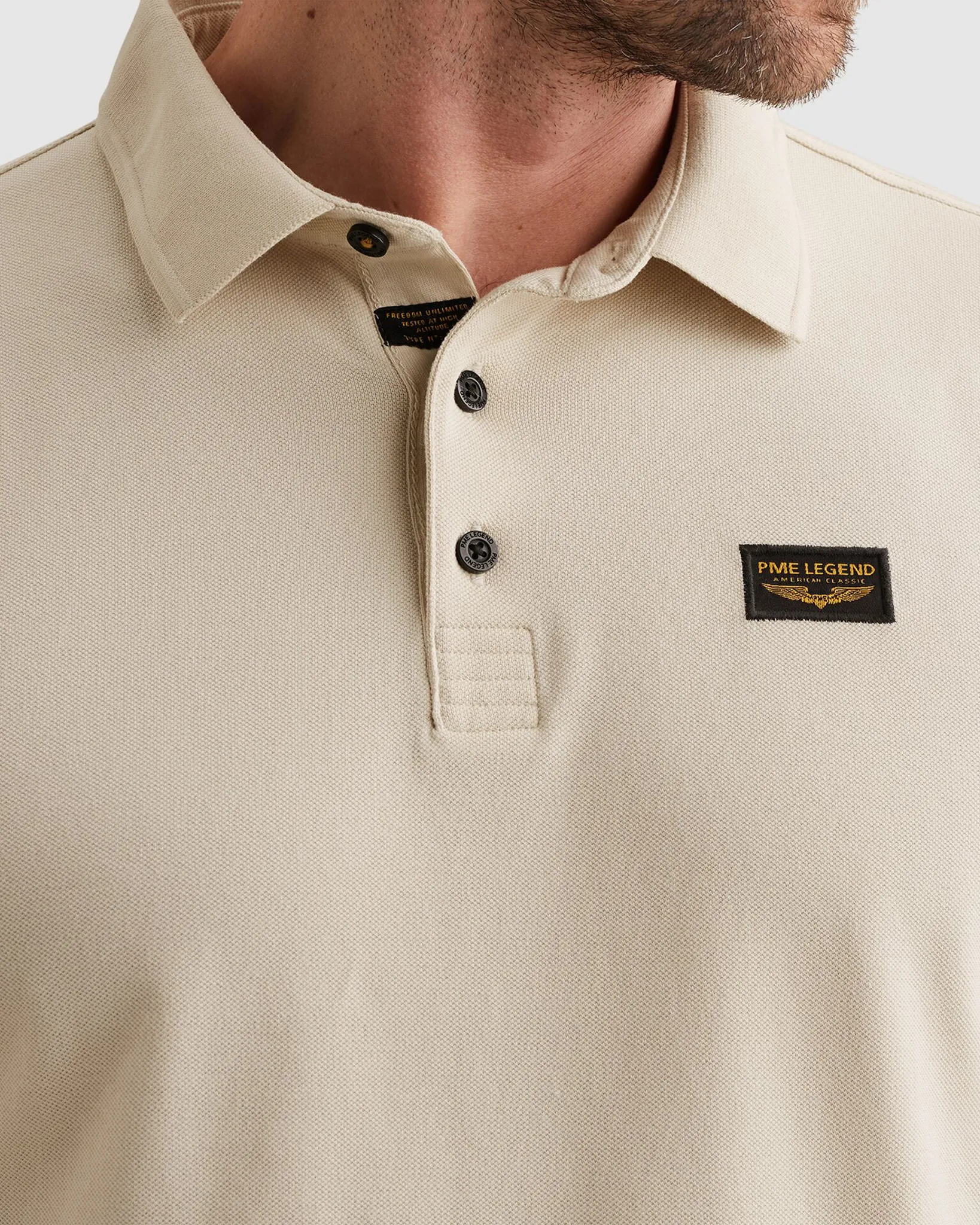 PME Legend Polo Lange mouw Wit 111809-001-L