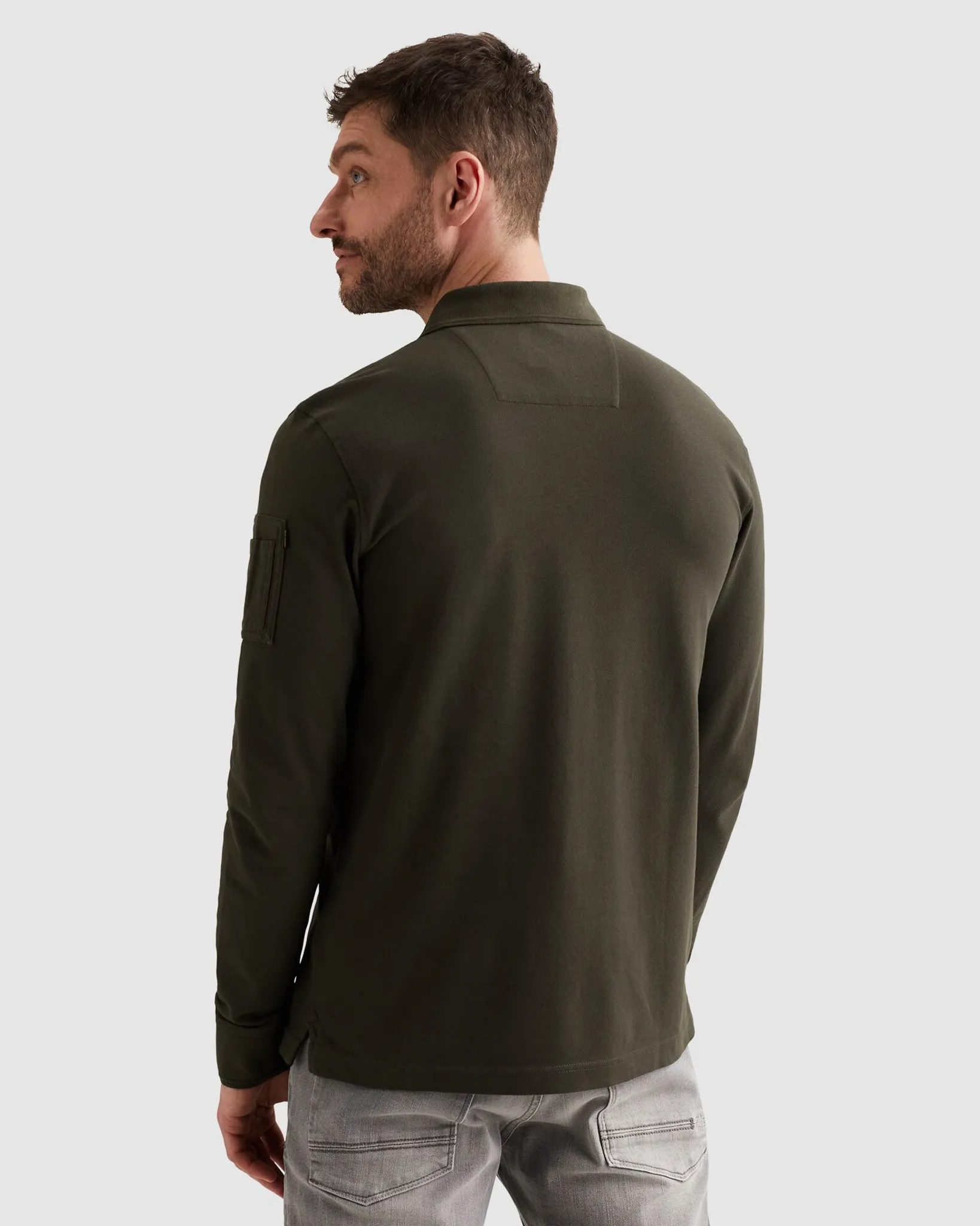 PME Legend Polo Lange mouw Grijs 111810-001-L