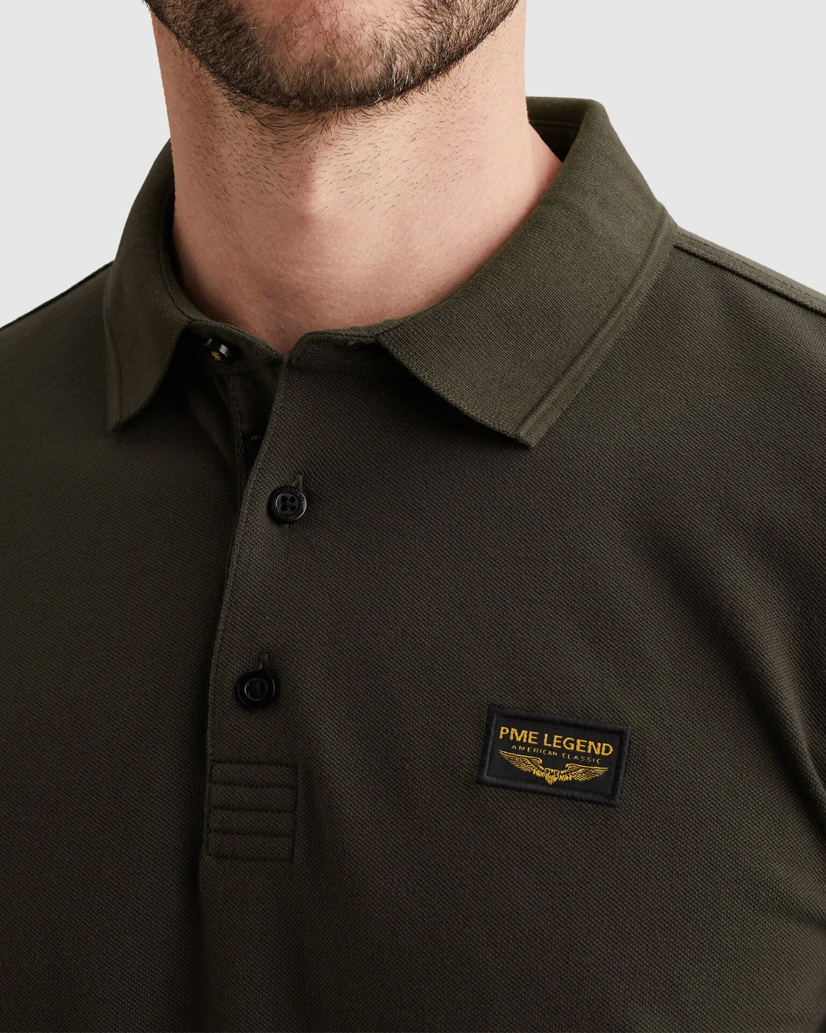 PME Legend Polo Lange mouw Grijs 111810-001-L