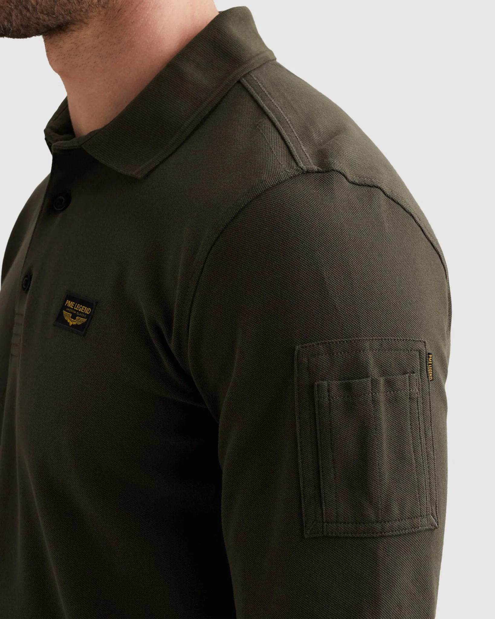 PME Legend Polo Lange mouw Grijs 111810-001-L