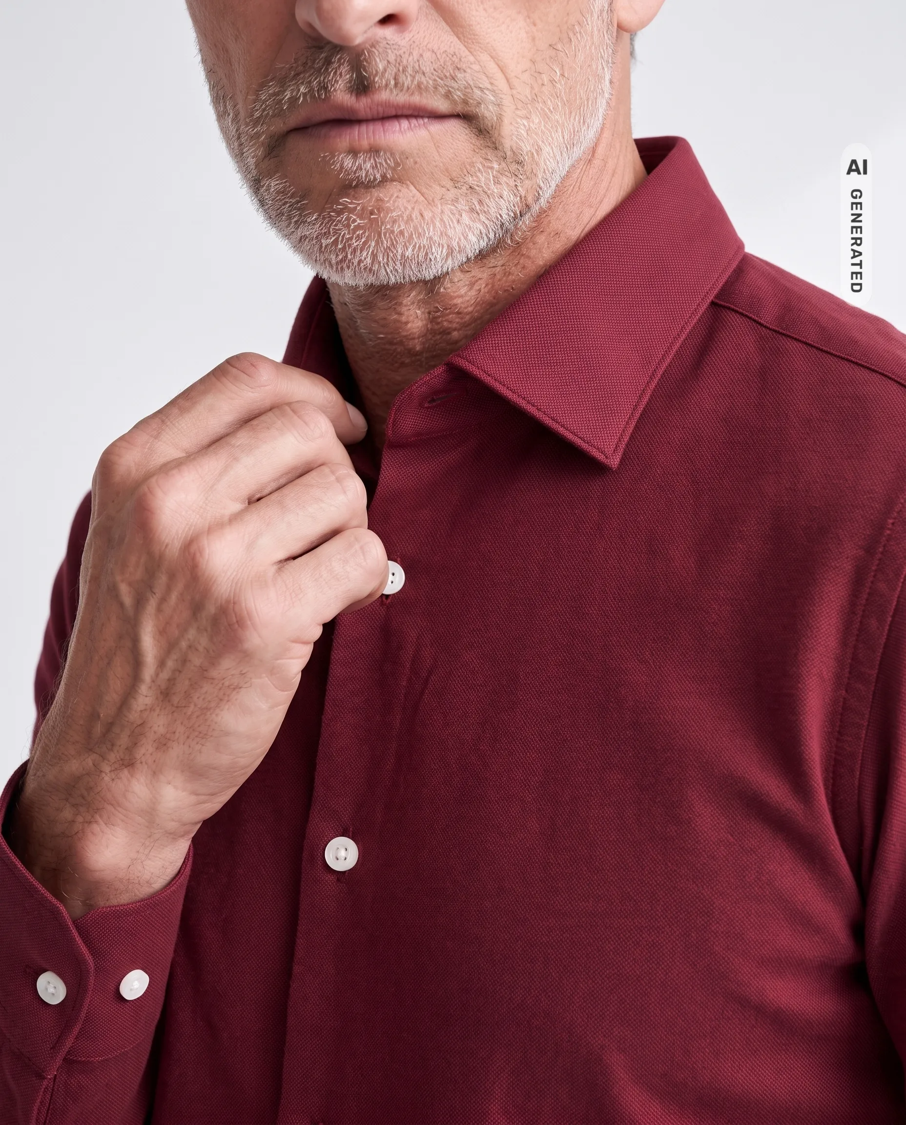 The BLUEPRINT Premium Overhemd Bordeaux uni 112577-003-L