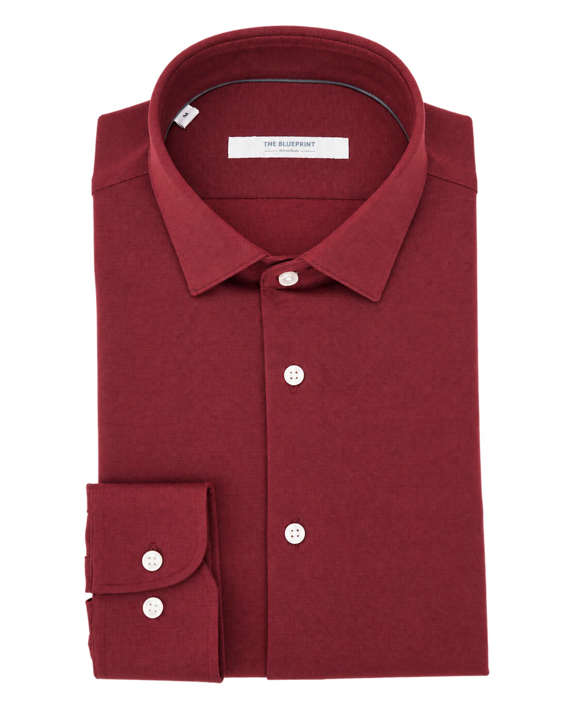 The BLUEPRINT Premium Overhemd Bordeaux uni 112577-003-L