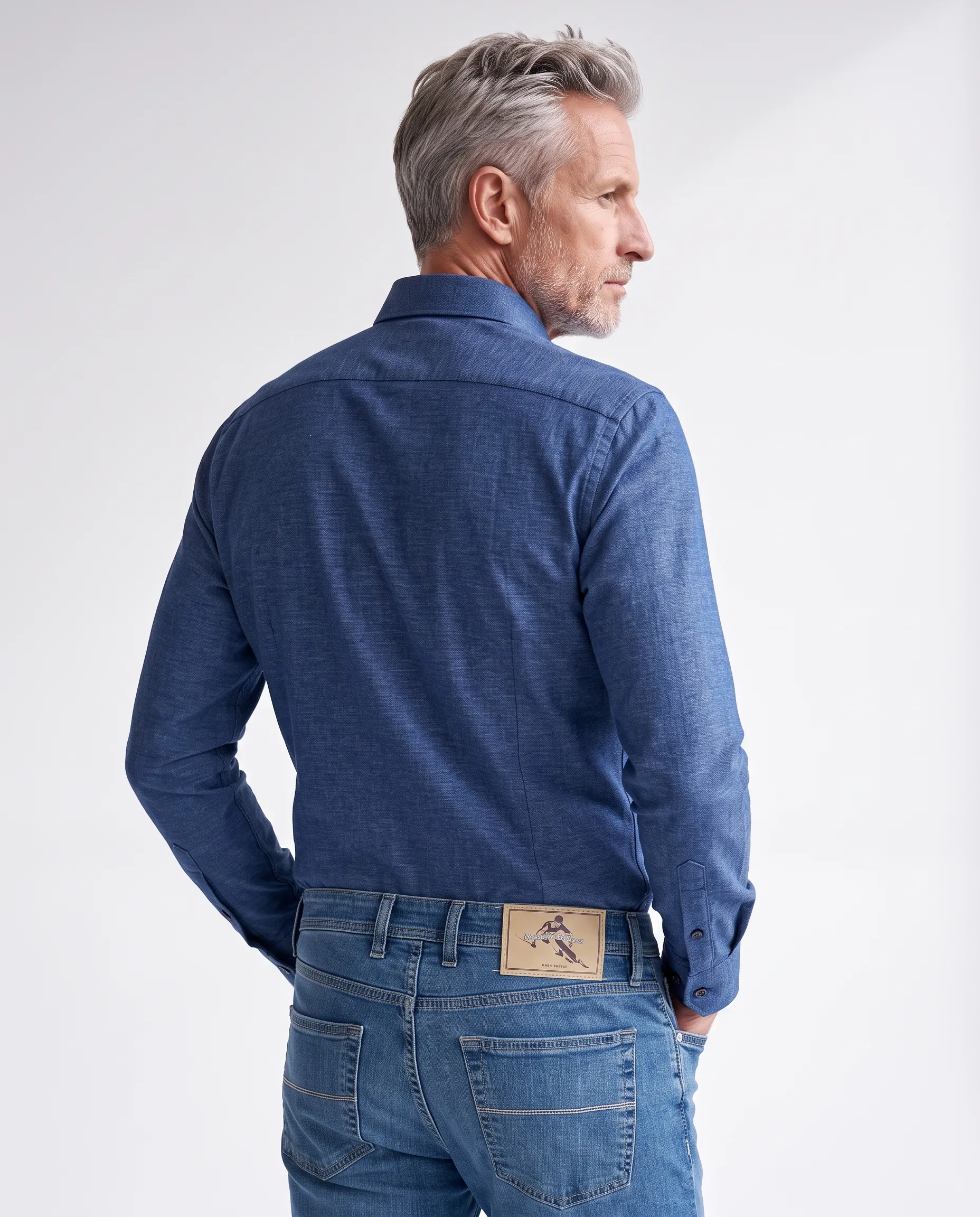 The BLUEPRINT Premium Overhemd Medium Blue 112577-009-L