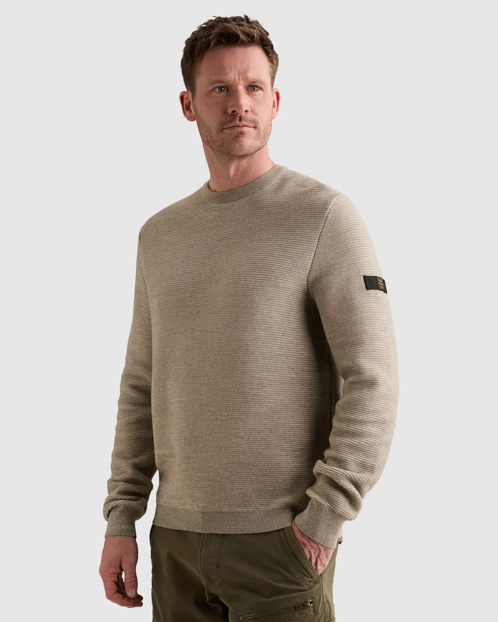 PME Legend Trui ronde hals Wit 112585-001-L