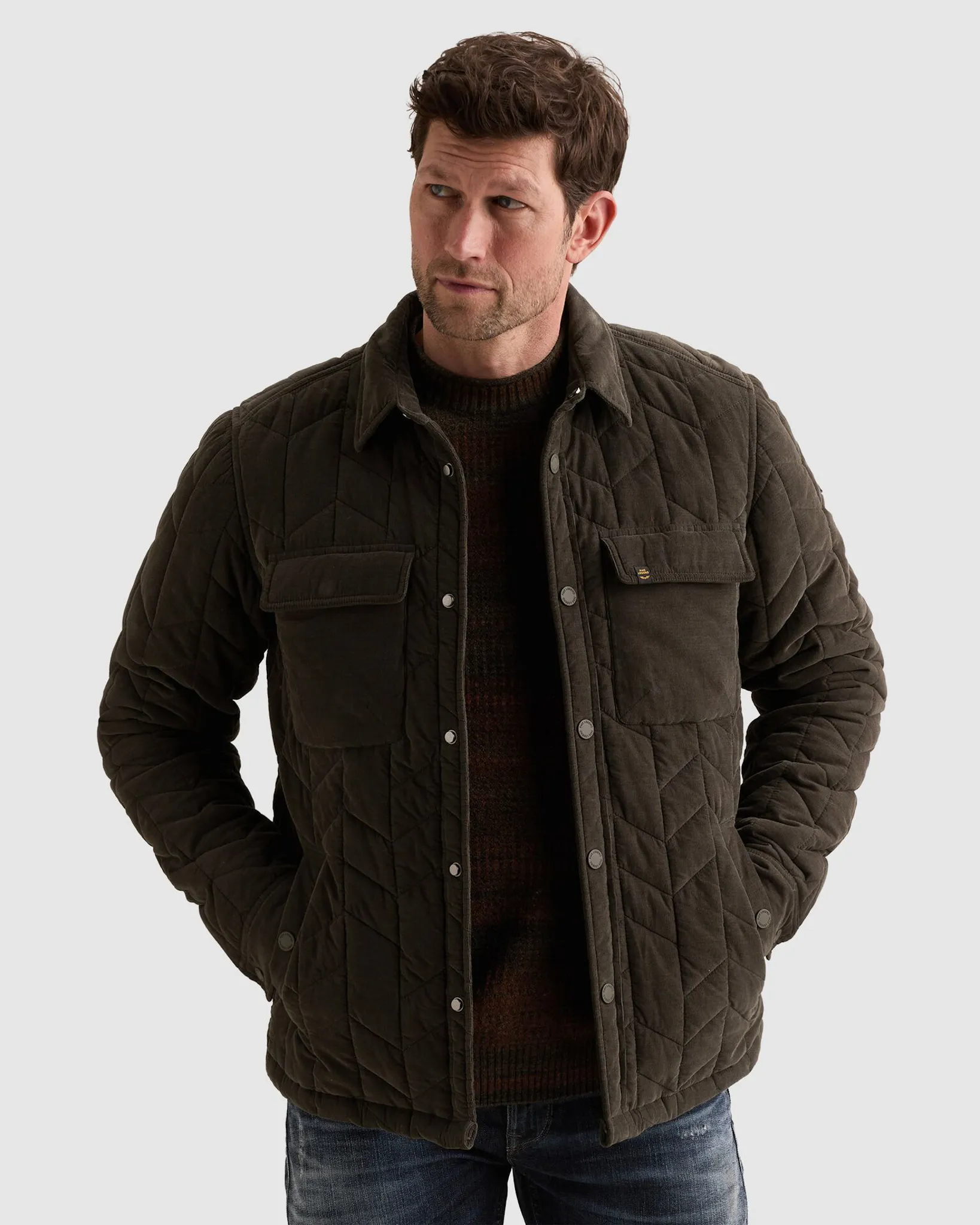 PME Legend Casual overhemd Grijs 112592-001-L