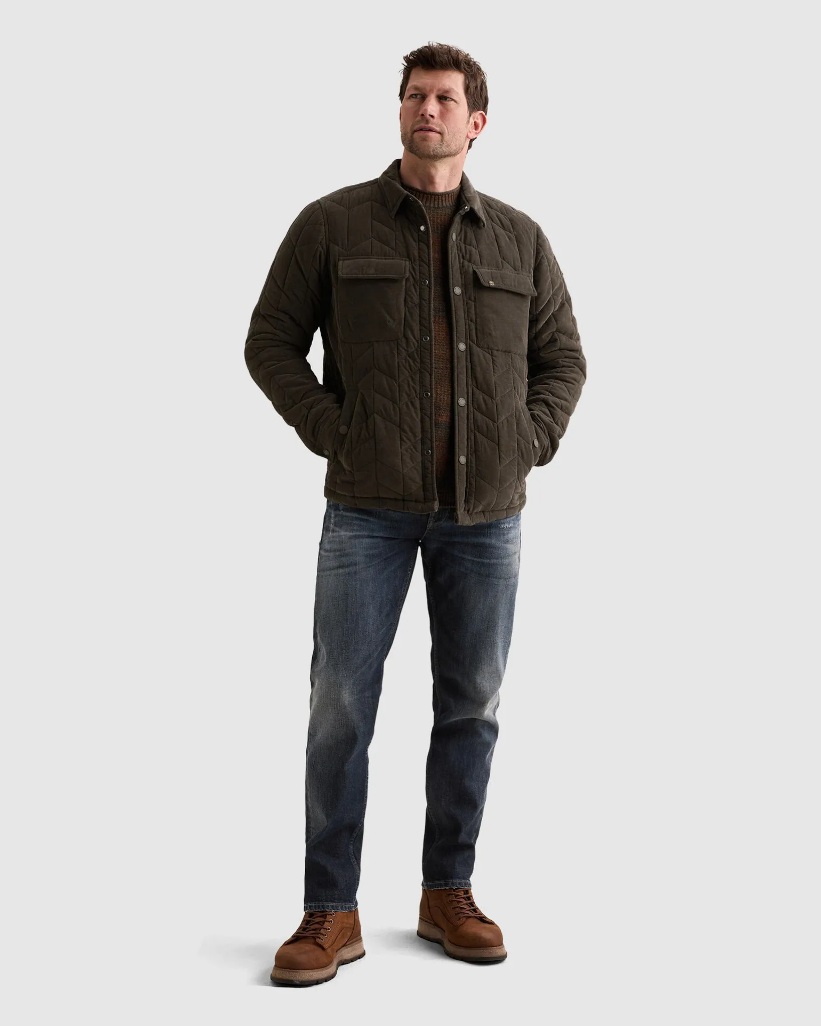 PME Legend Casual overhemd Grijs 112592-001-L