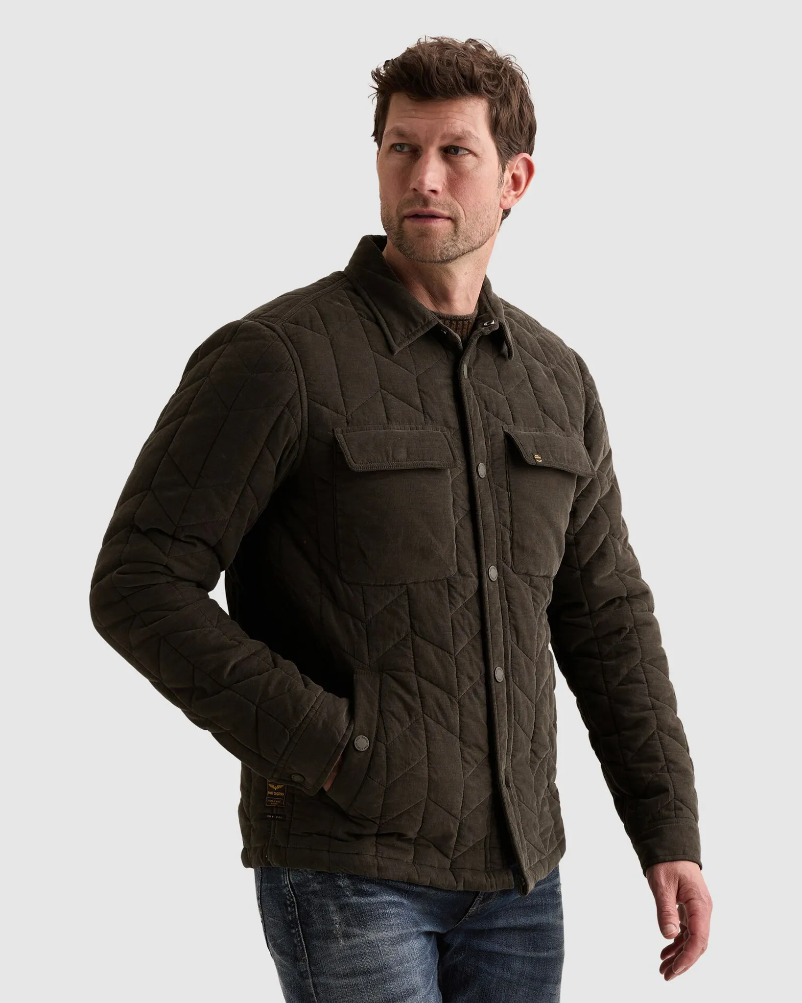 PME Legend Casual overhemd Grijs 112592-001-L