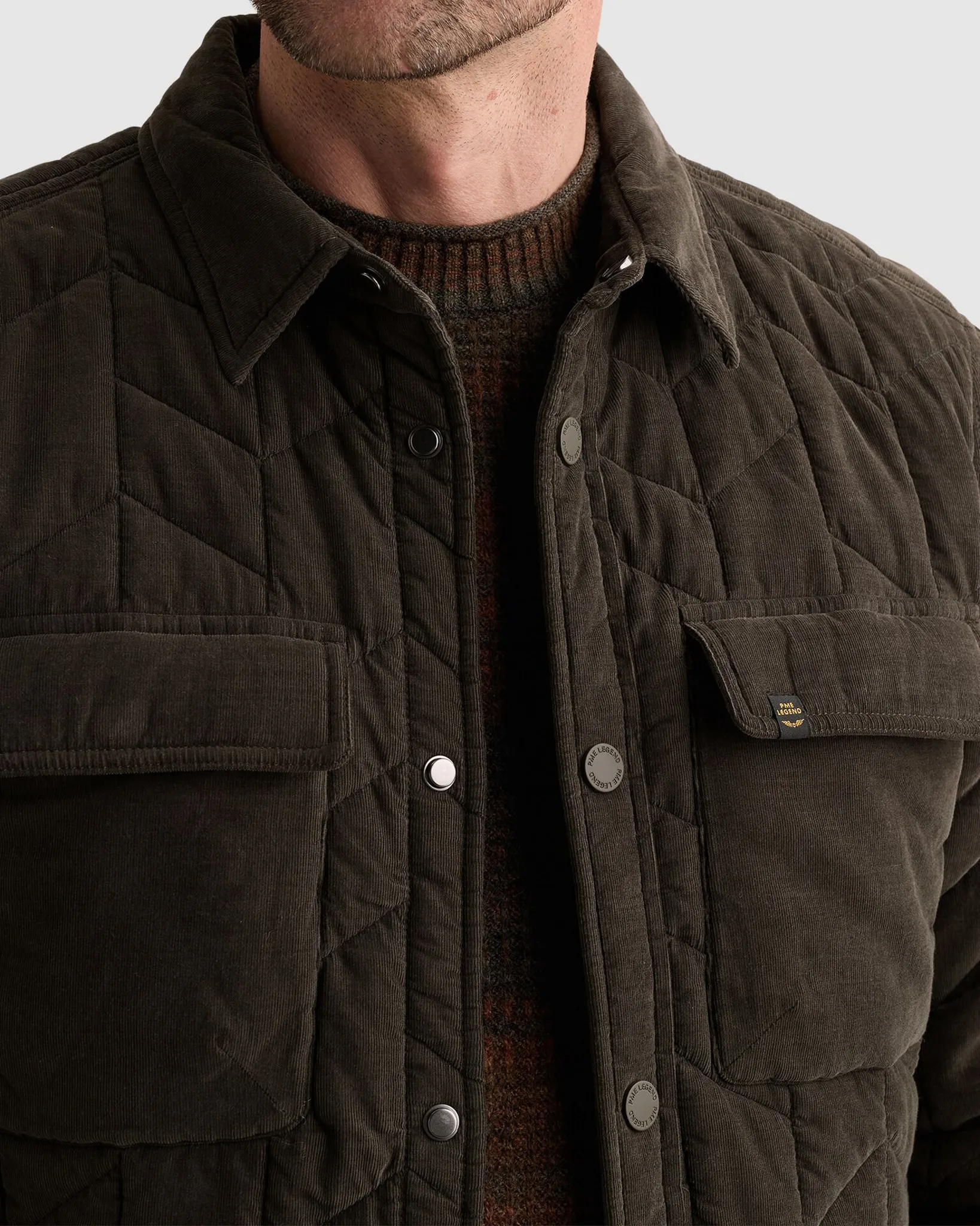 PME Legend Casual overhemd Grijs 112592-001-L