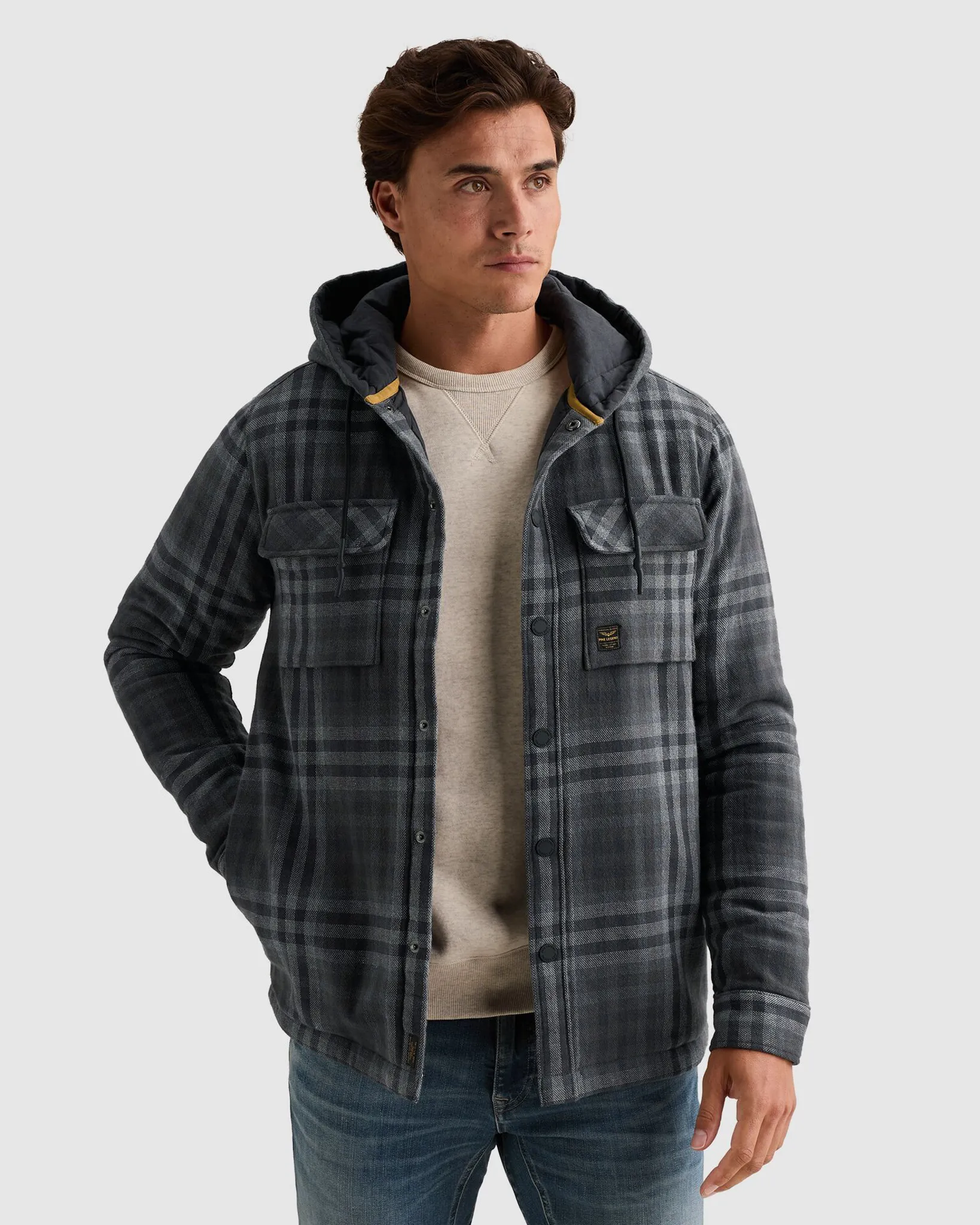 PME Legend Casual overhemd Grijs 112599-001-L