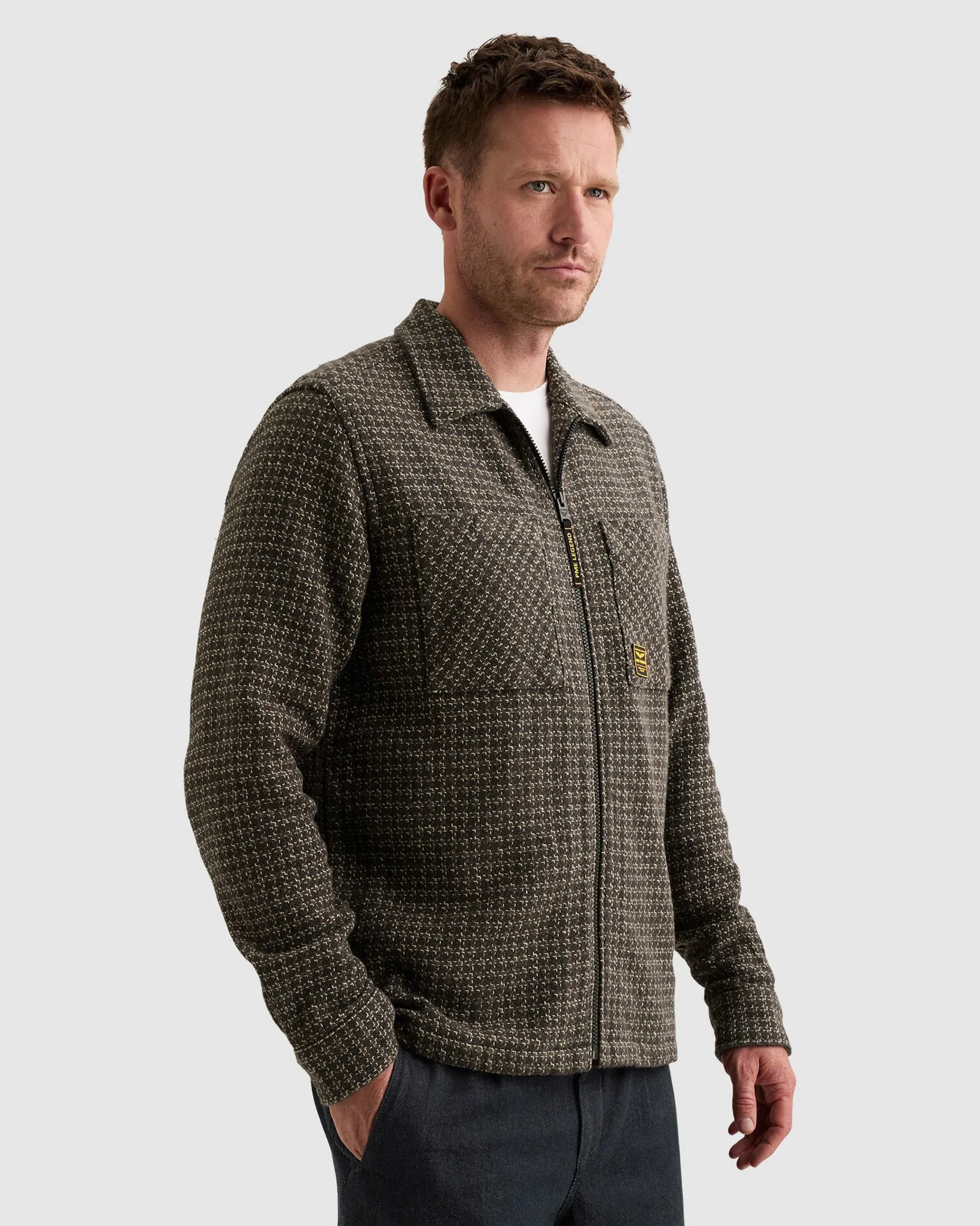 PME Legend Casual overhemd Grijs 112610-001-L