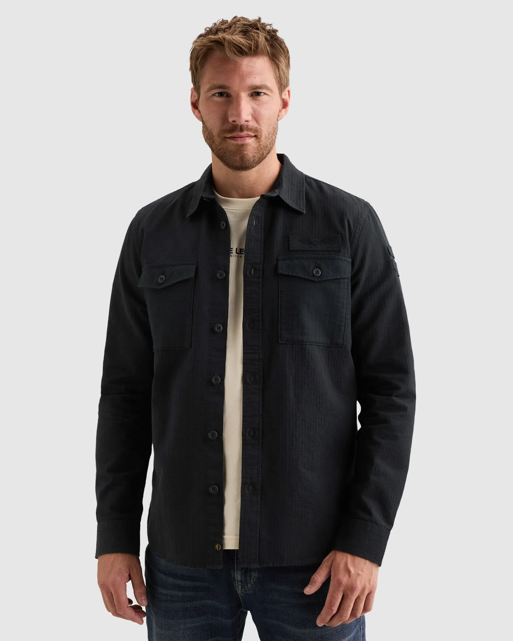 PME Legend Casual Overhemd Blauw 112621-001-M