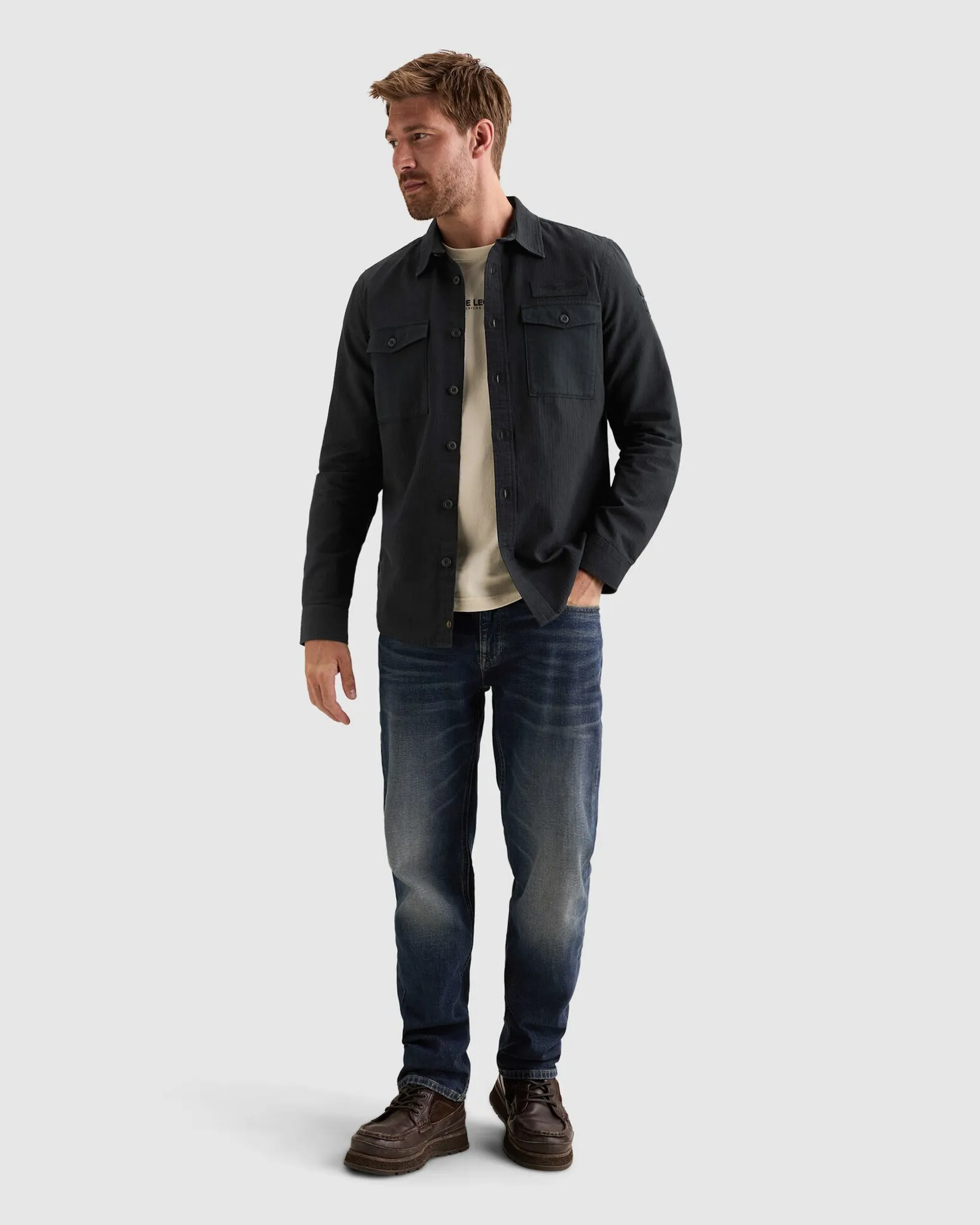 PME Legend Casual Overhemd Blauw 112621-001-M