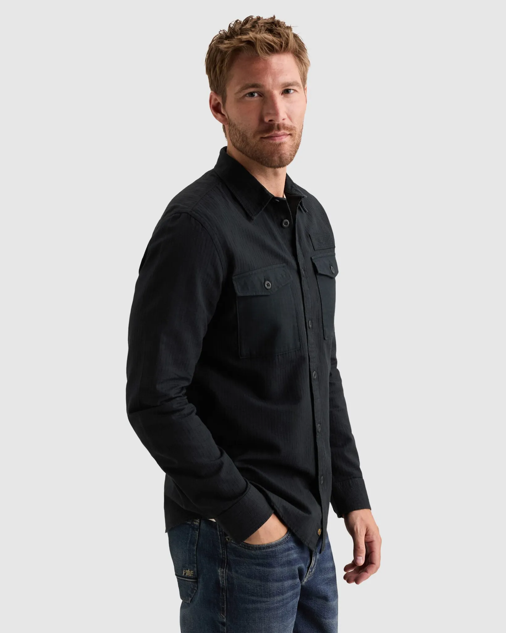 PME Legend Casual Overhemd Blauw 112621-001-M