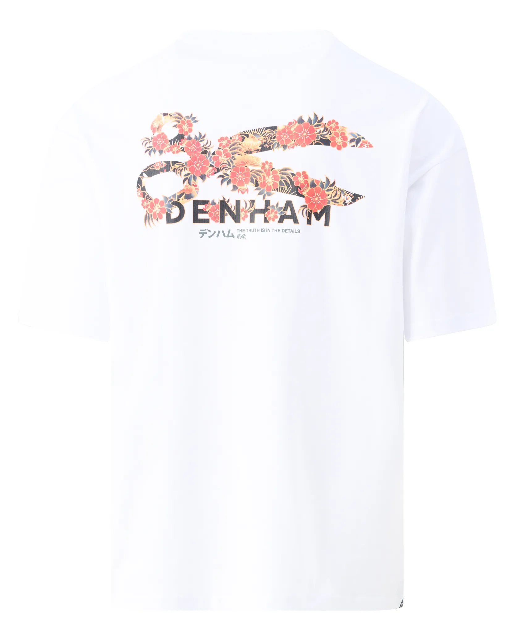 Denham Flowy Graphic T-shirt Wit 112644-001-L