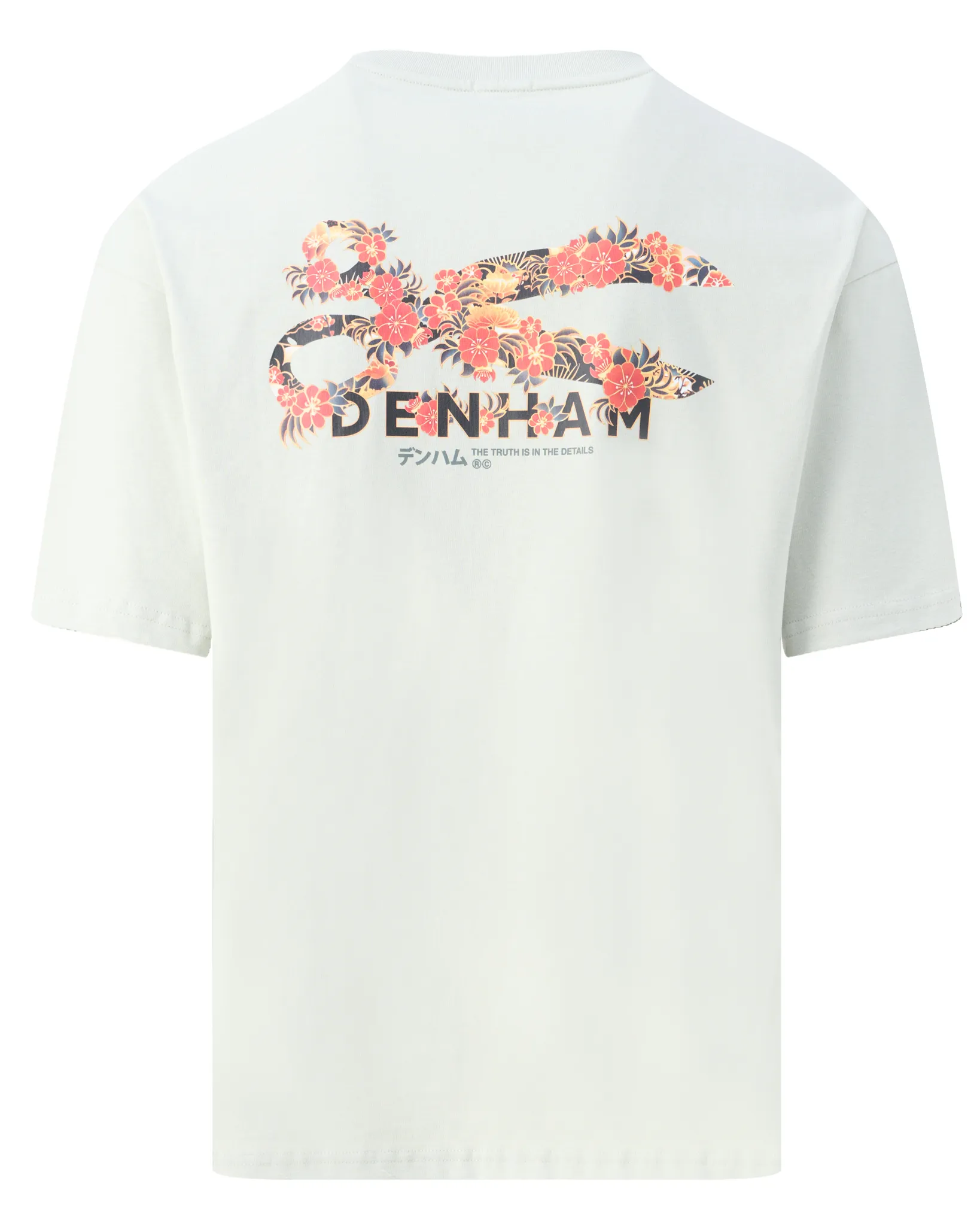 Denham Flowy Graphic T-shirt Groen 112645-001-L