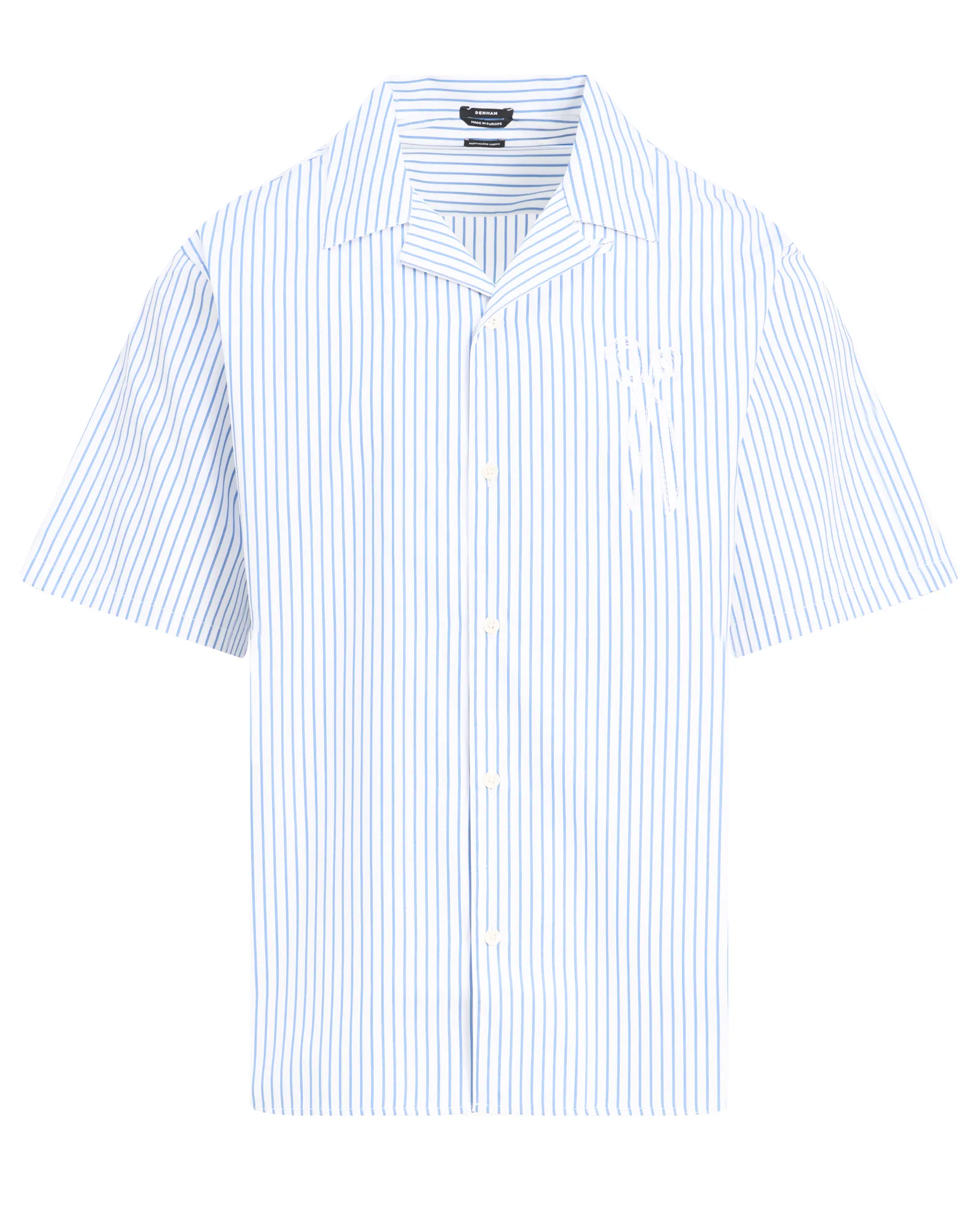 Denham Scissor Patch Casual shirt Wit 112655-001-L