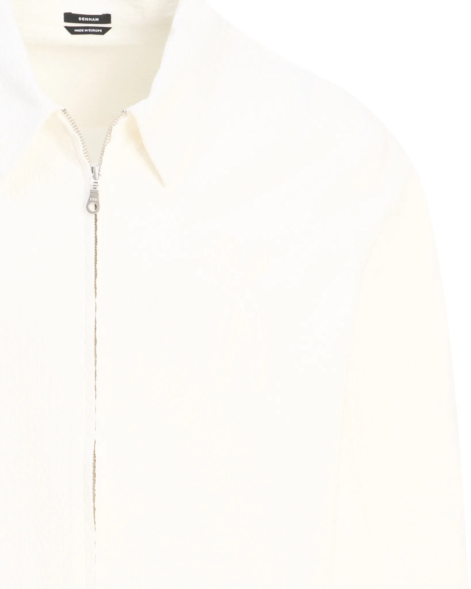 Denham Patchy Zip Overshirt Wit 112657-001-L