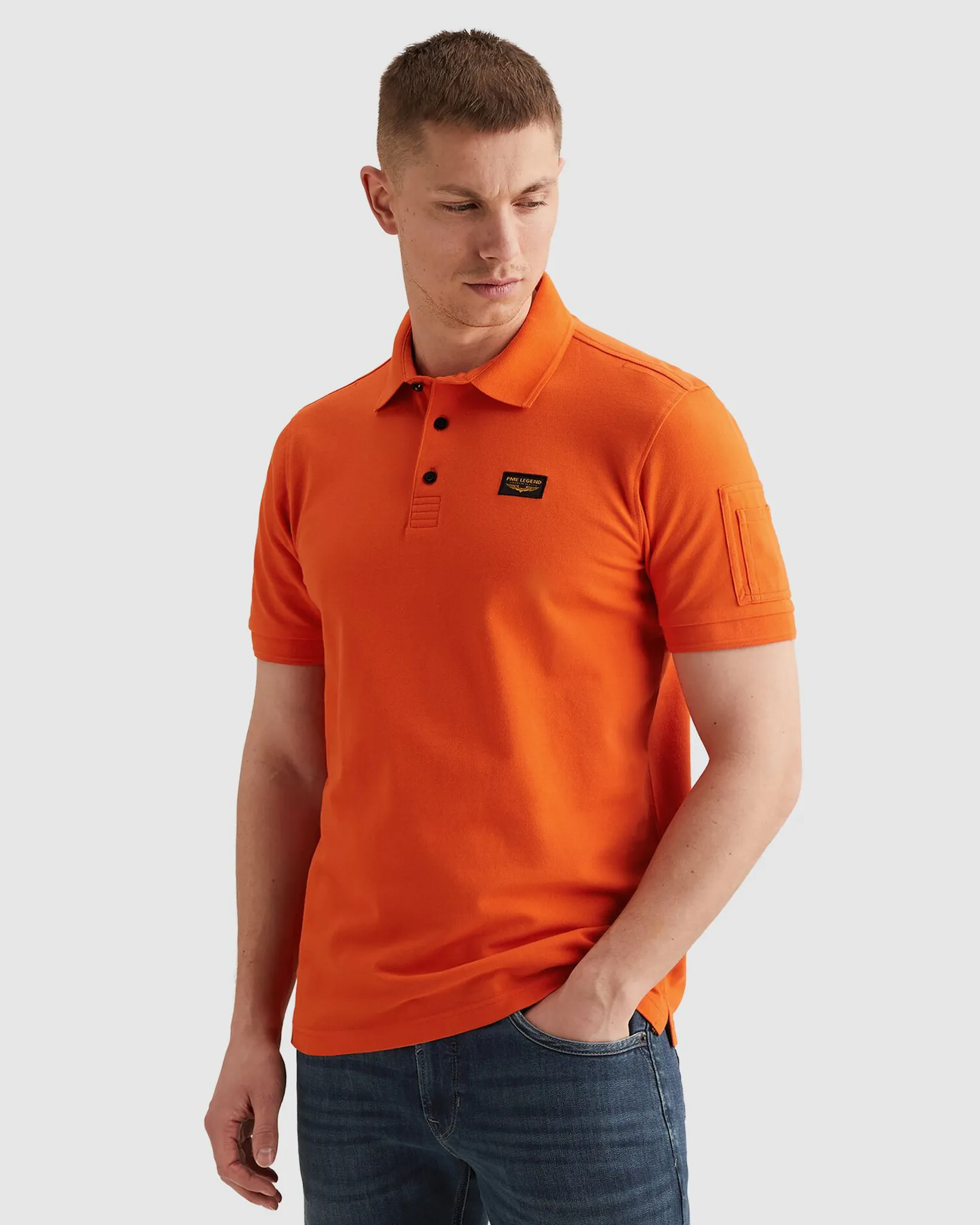 PME Legend Polo Korte mouw Oranje 112666-001-L