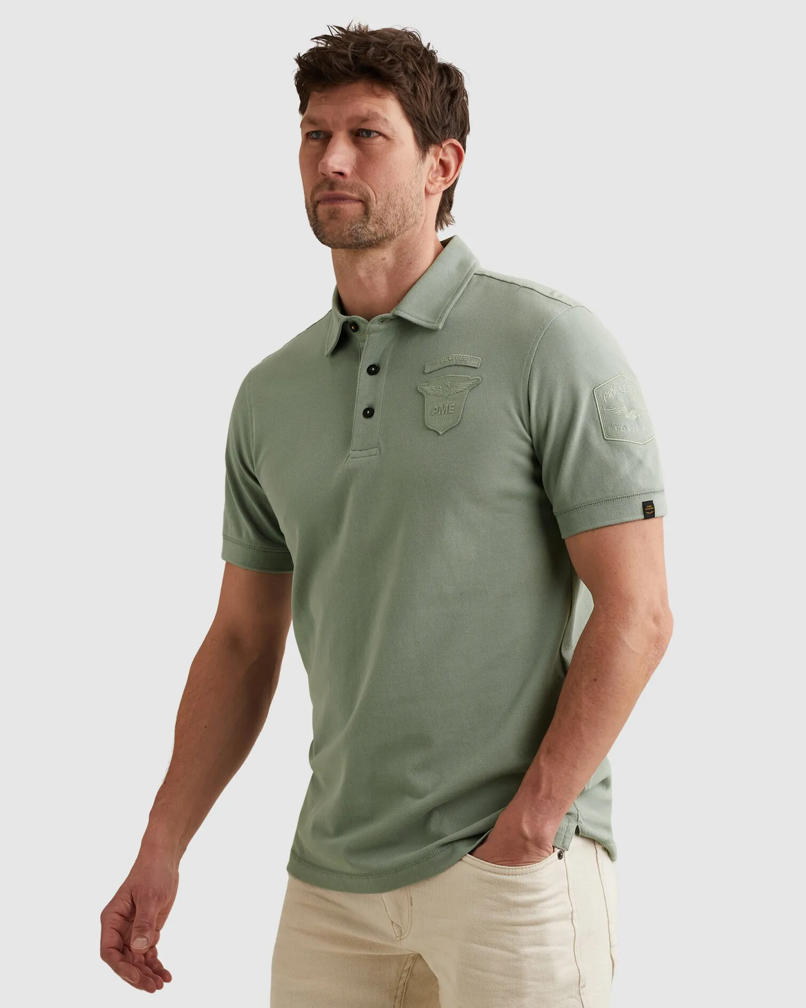 PME Legend Polo Korte mouw Groen 112672-001-L