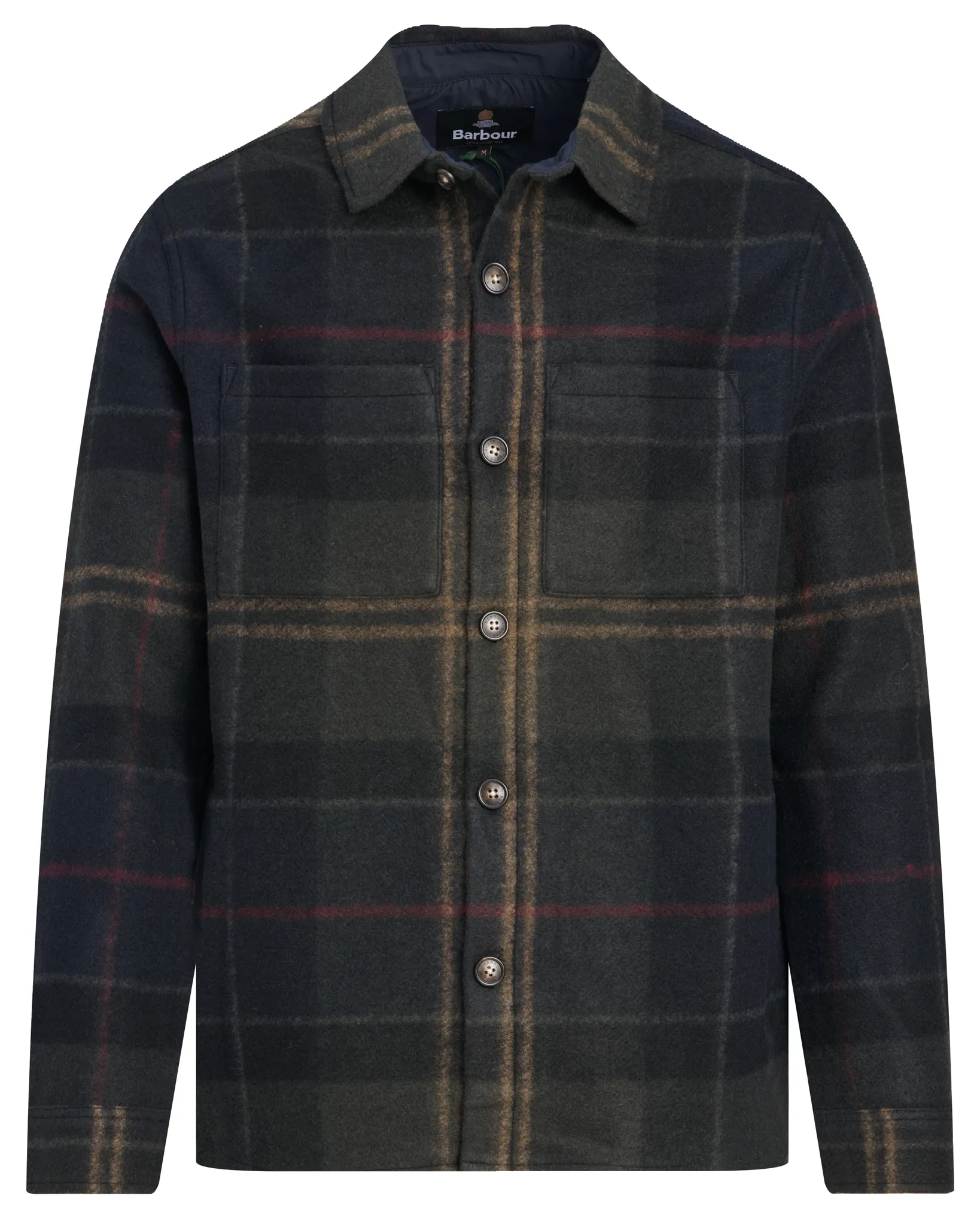 Barbour Woodlane Overshirt Groen ruit 112700-001-L